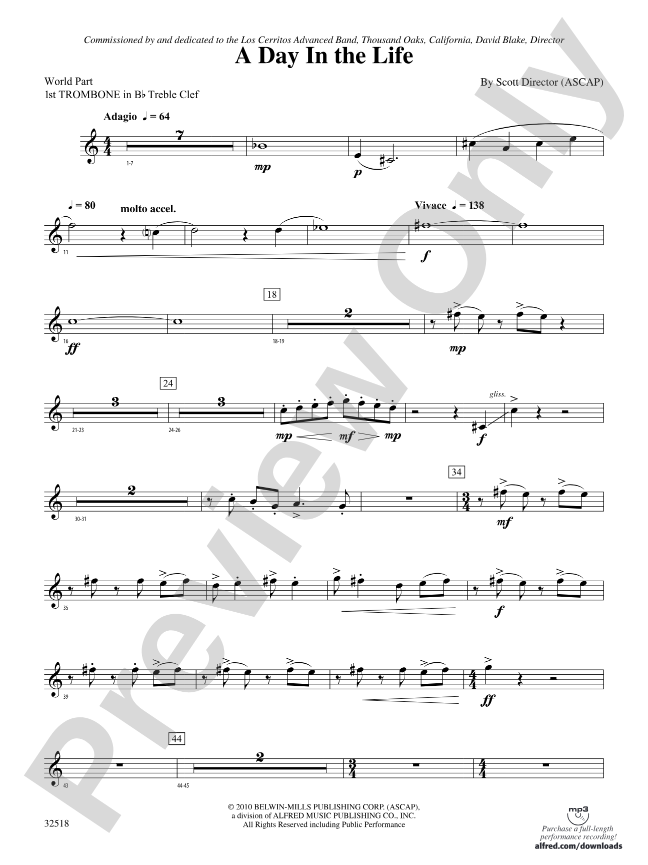 A Day in the Life: (wp) 1st B-flat Trombone T.C.