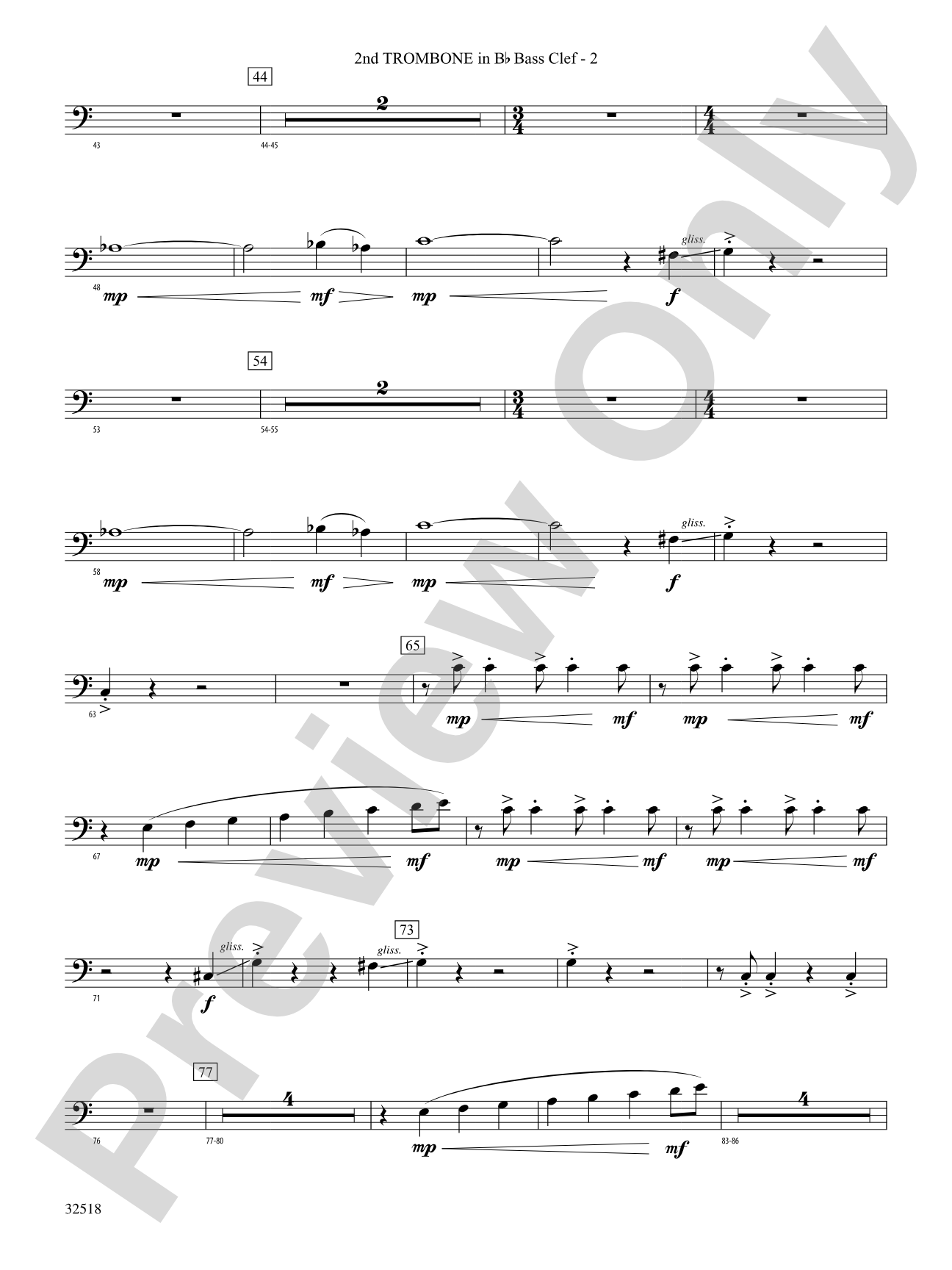A Day in the Life: (wp) 2nd B-flat Trombone B.C.