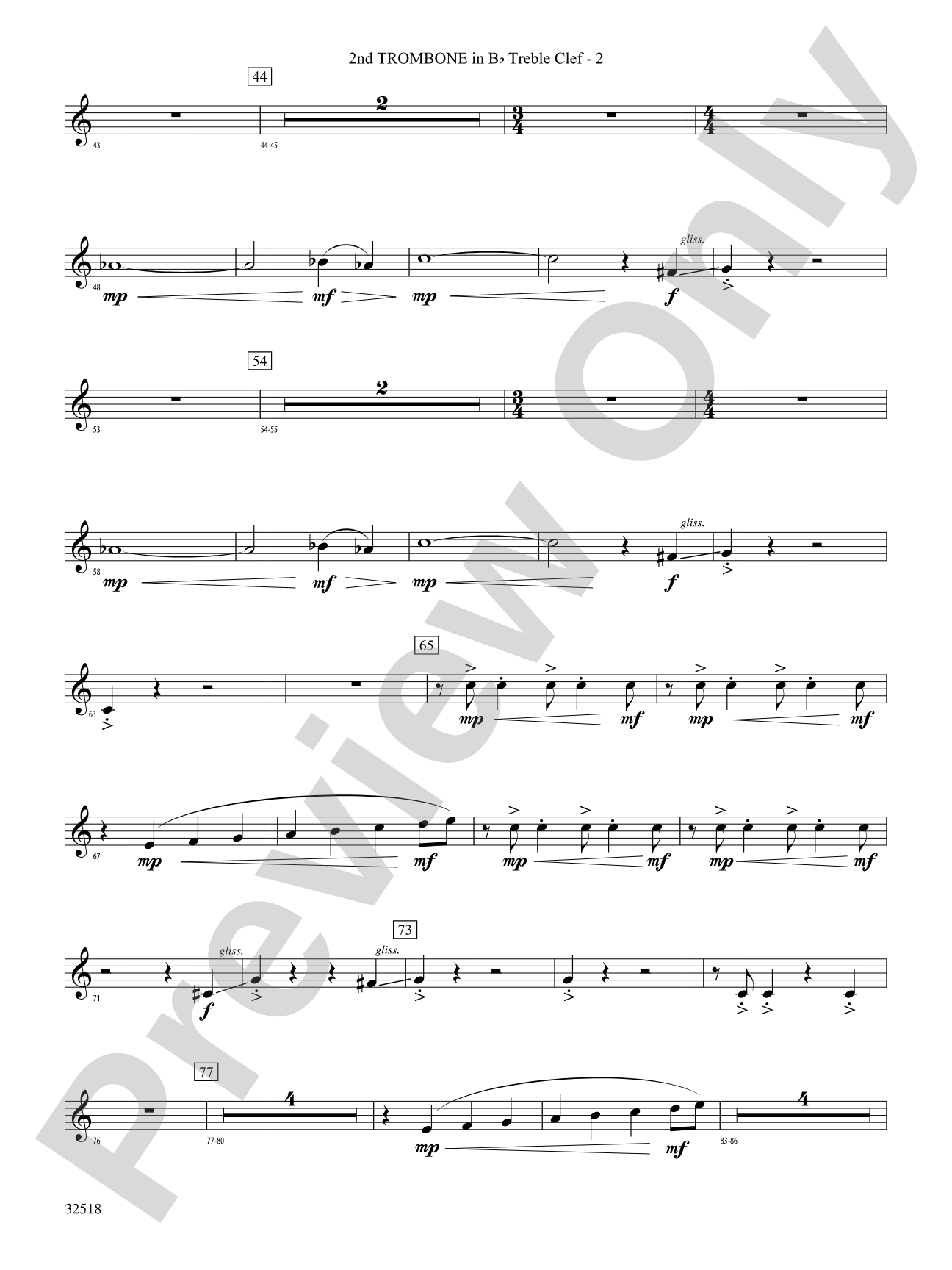 A Day in the Life: (wp) 2nd B-flat Trombone T.C.