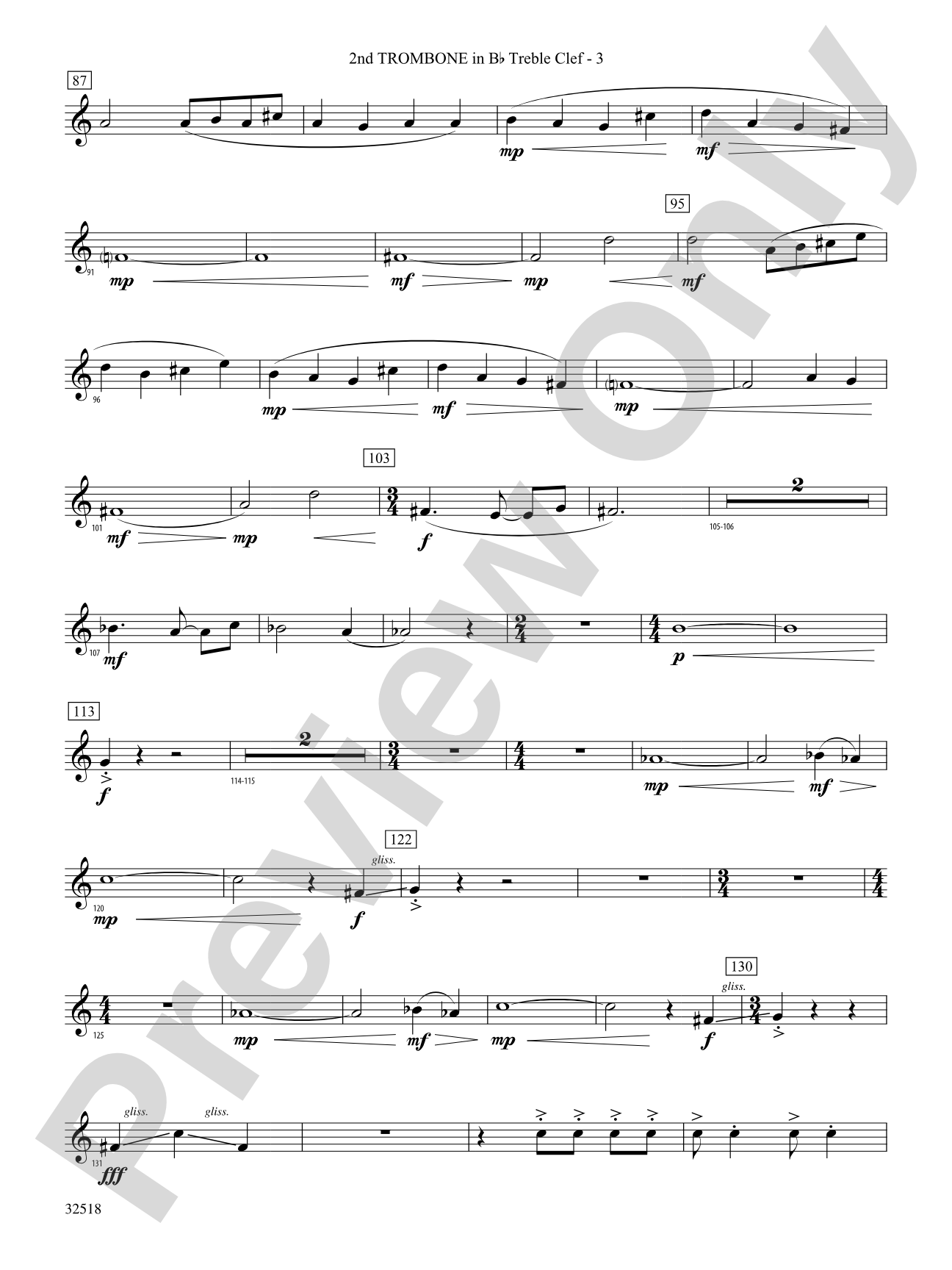 A Day in the Life: (wp) 2nd B-flat Trombone T.C.