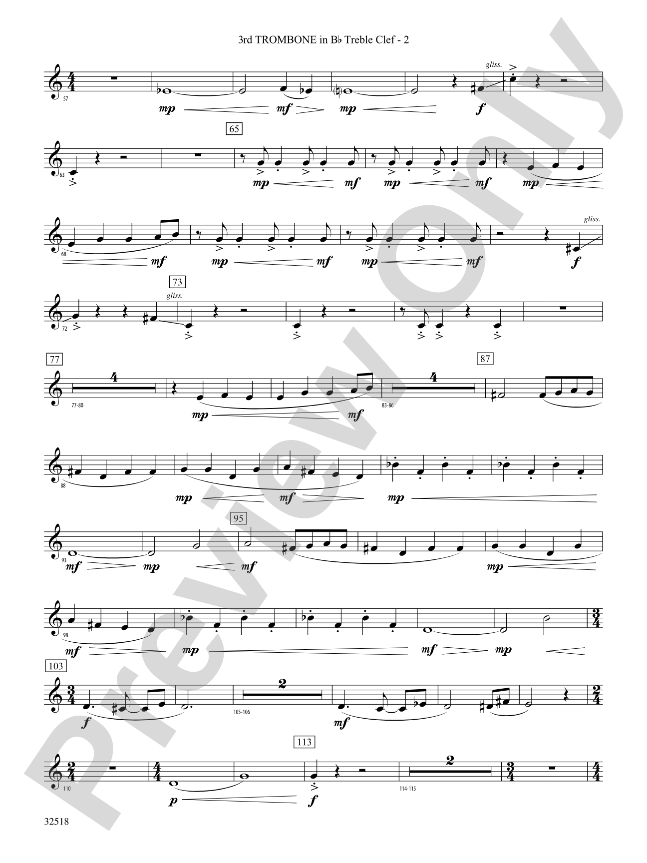 A Day in the Life: (wp) 3rd B-flat Trombone T.C.