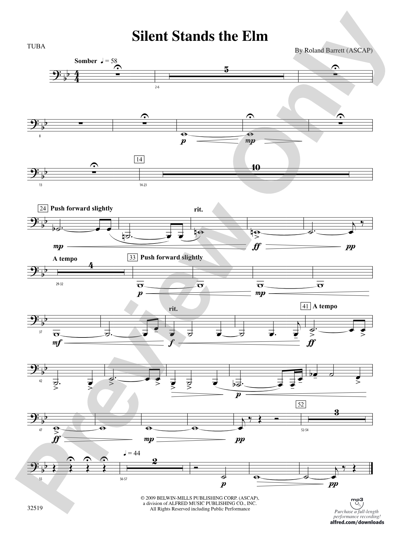 Silent Stands the Elm: Tuba