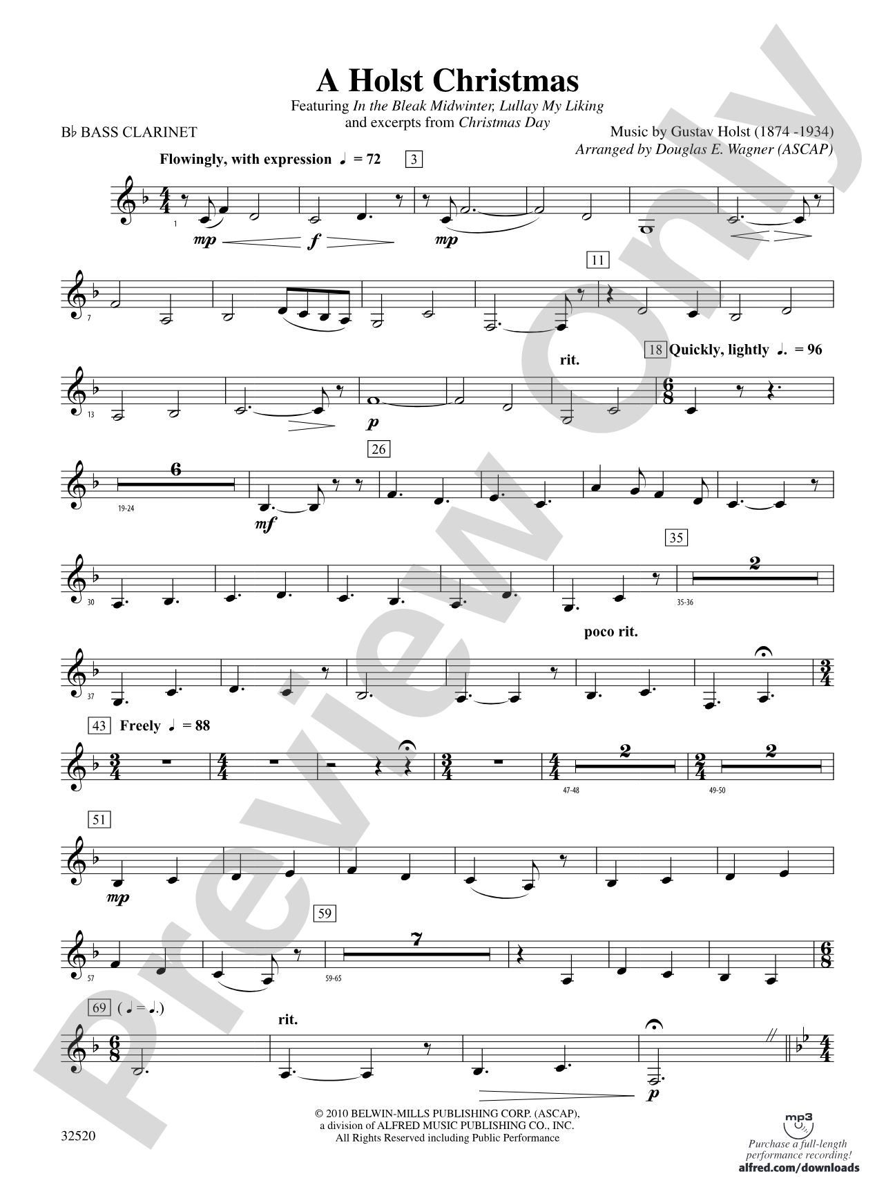 A Holst Christmas: B-flat Bass Clarinet