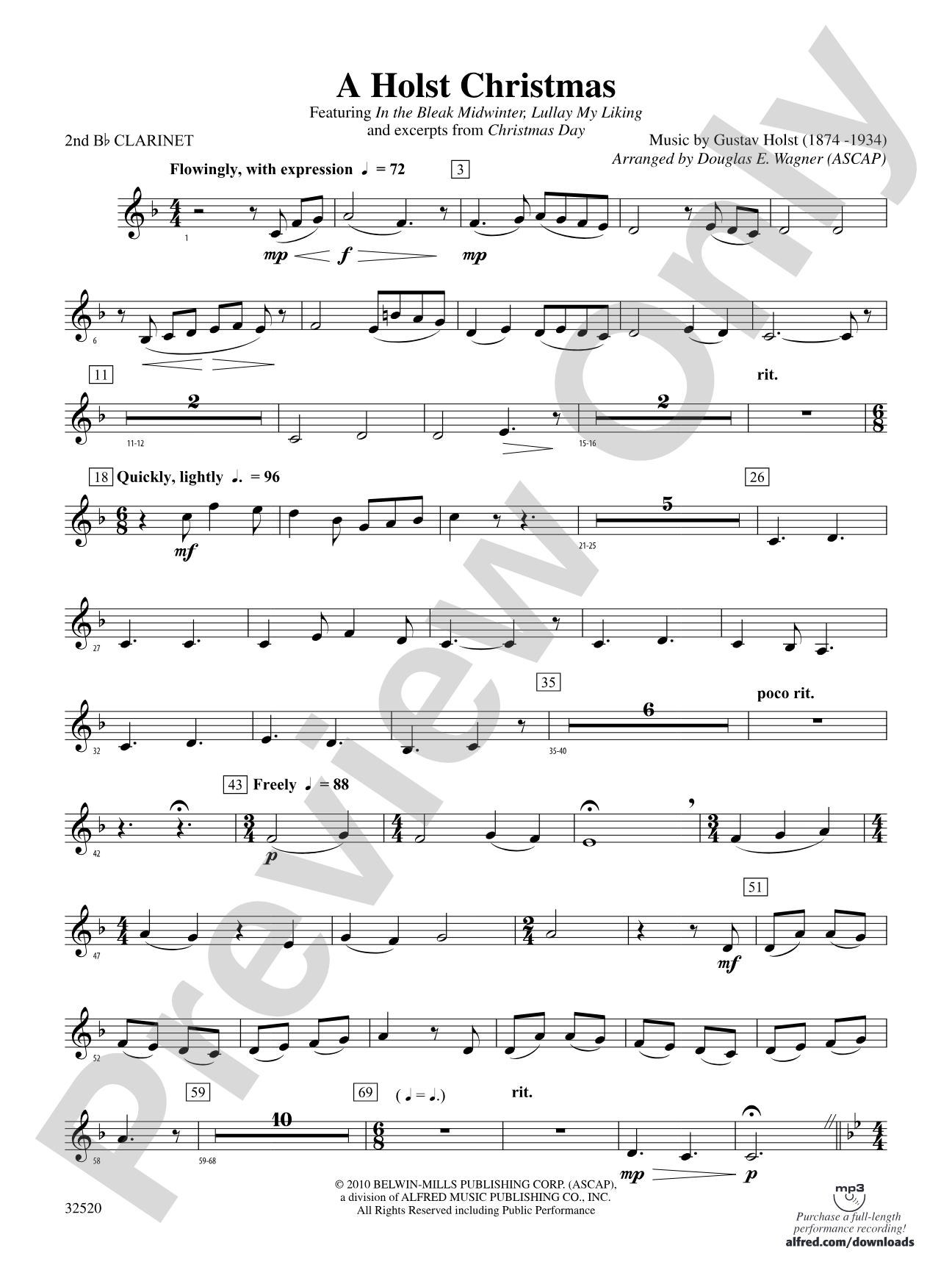A Holst Christmas: 2nd B-flat Clarinet
