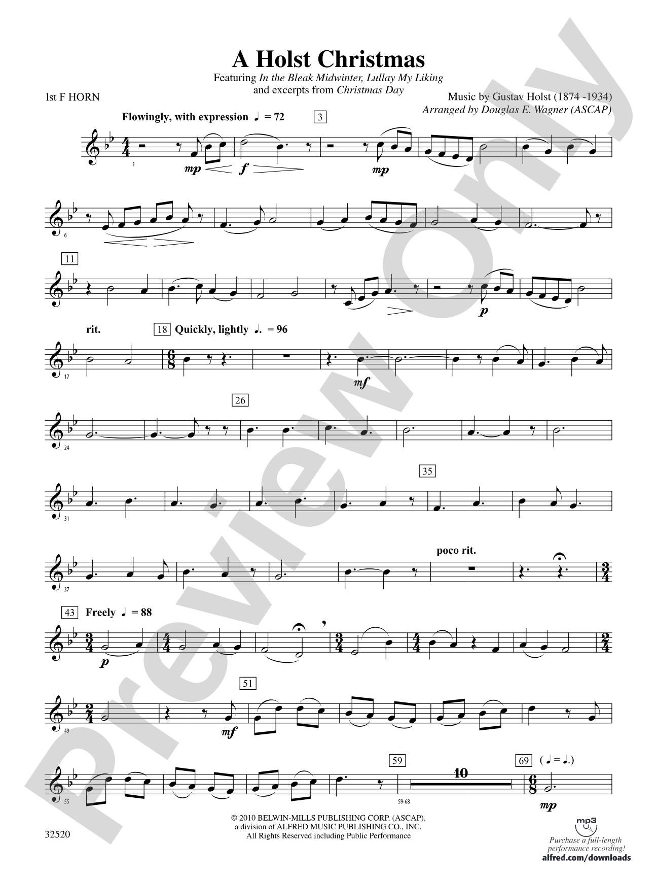 A Holst Christmas: 1st F Horn