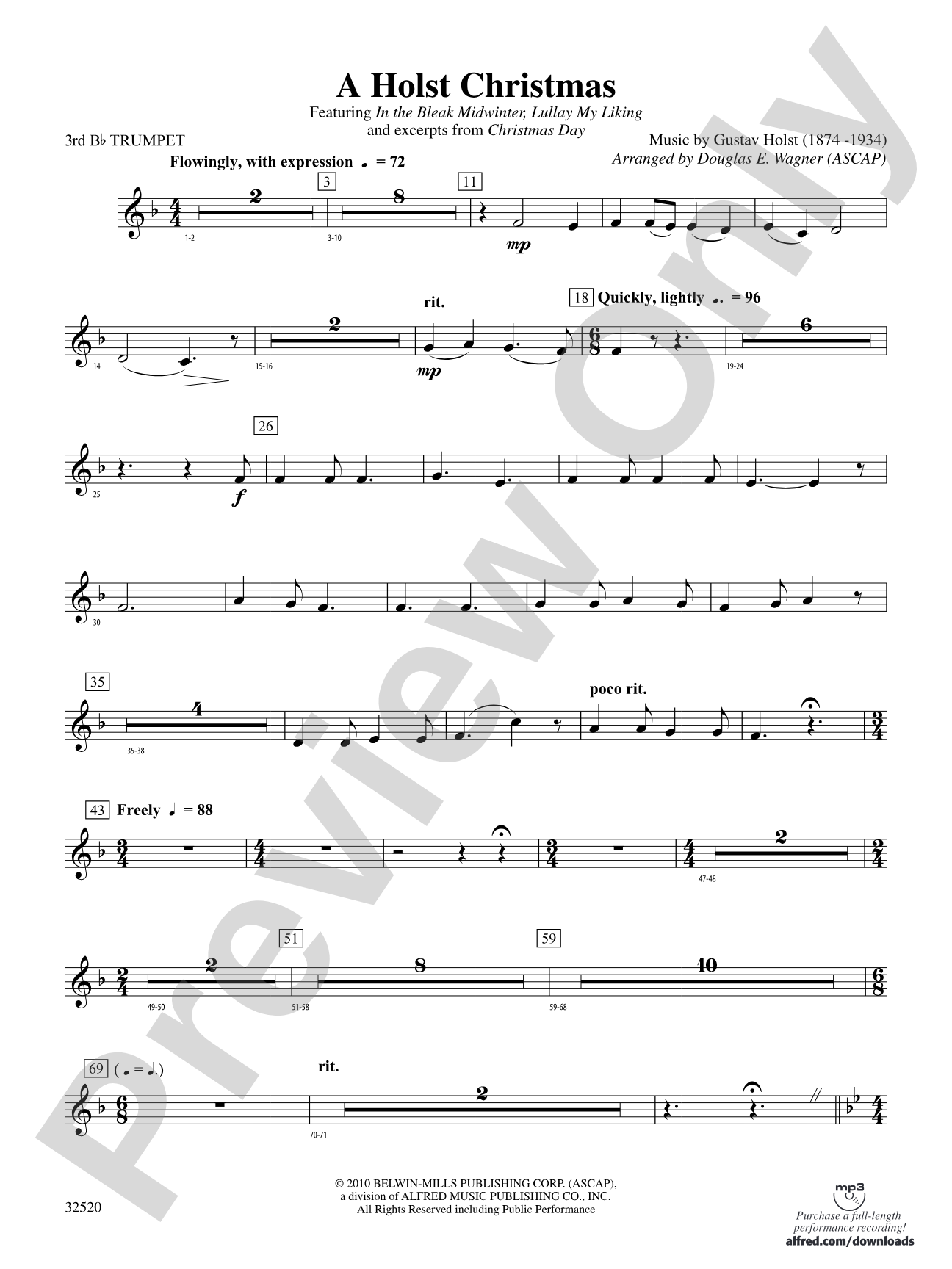 A Holst Christmas: 3rd B-flat Trumpet