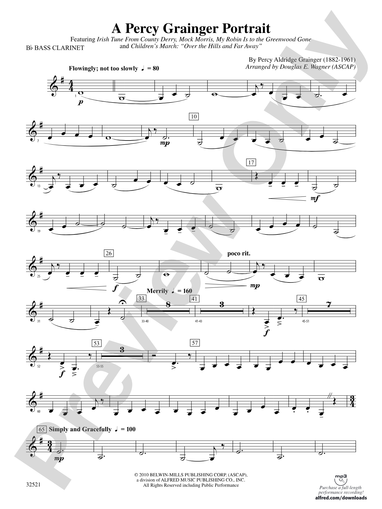 A Percy Grainger Portrait: B-flat Bass Clarinet