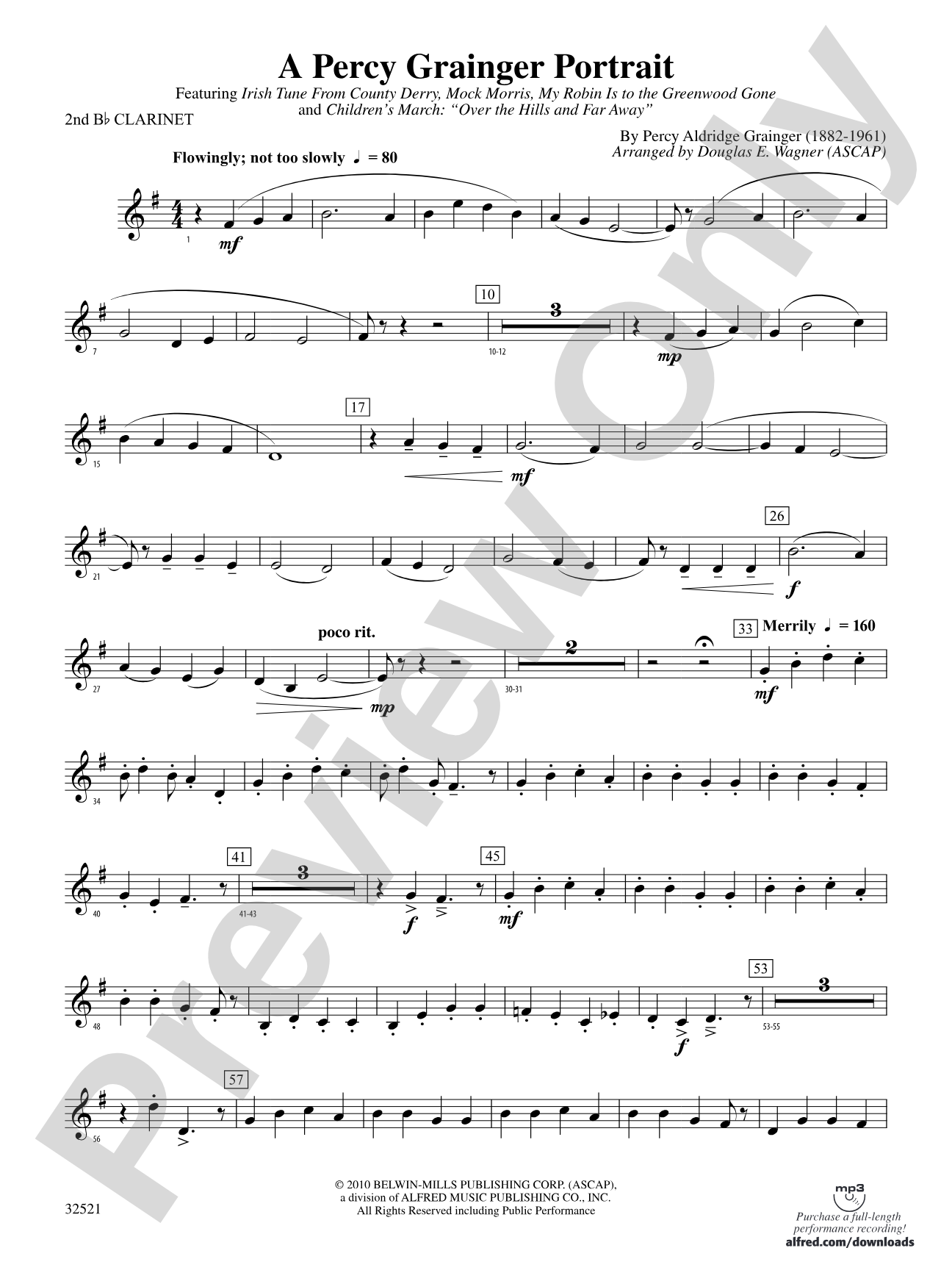 A Percy Grainger Portrait: 2nd B-flat Clarinet