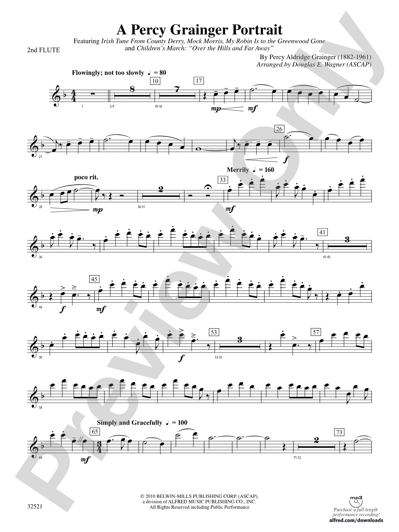 A Percy Grainger Portrait: 2nd Flute