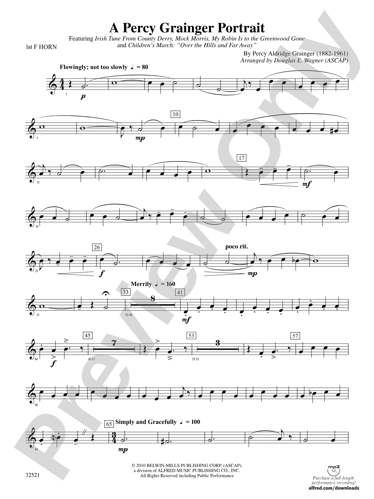 A Percy Grainger Portrait: 1st F Horn
