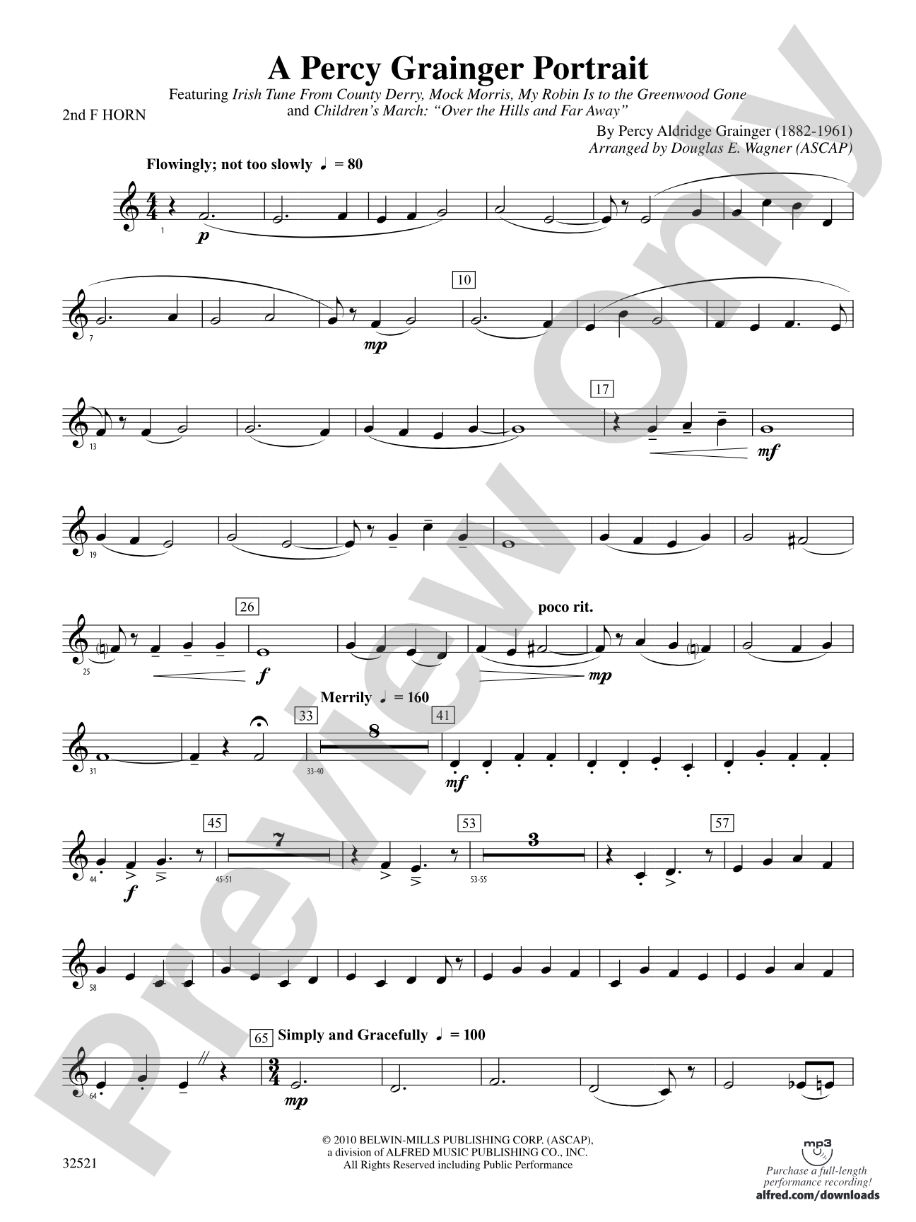 A Percy Grainger Portrait: 2nd F Horn