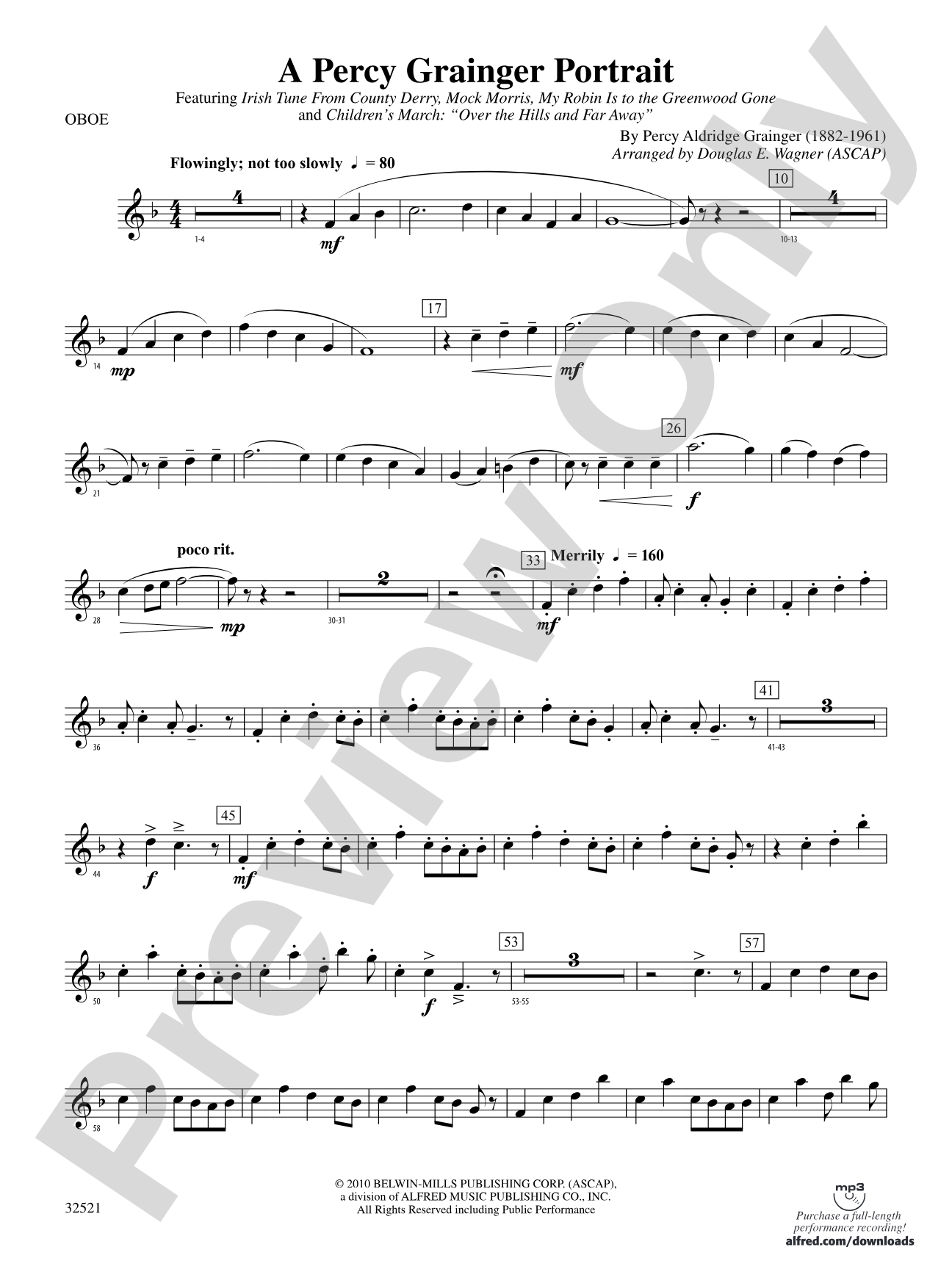 A Percy Grainger Portrait: Oboe
