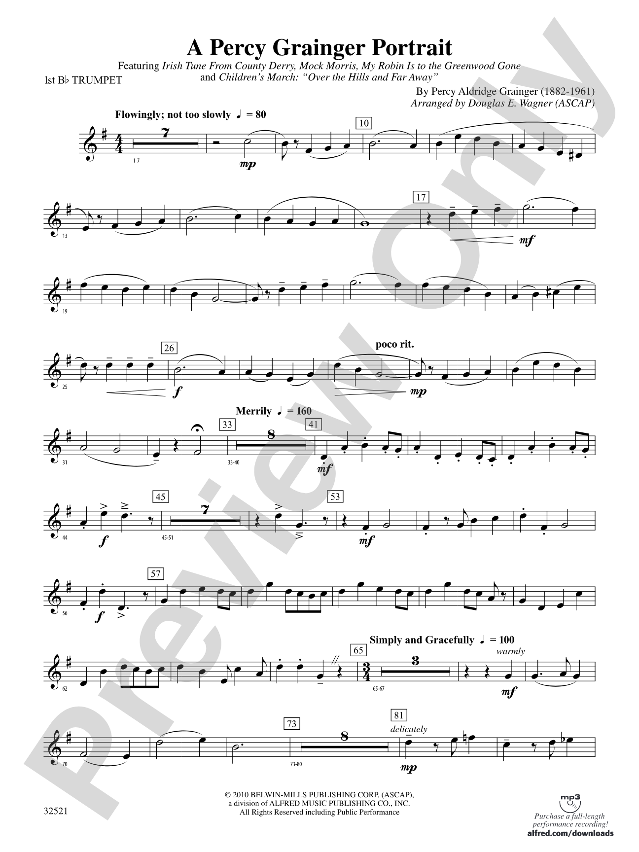 A Percy Grainger Portrait: 1st B-flat Trumpet