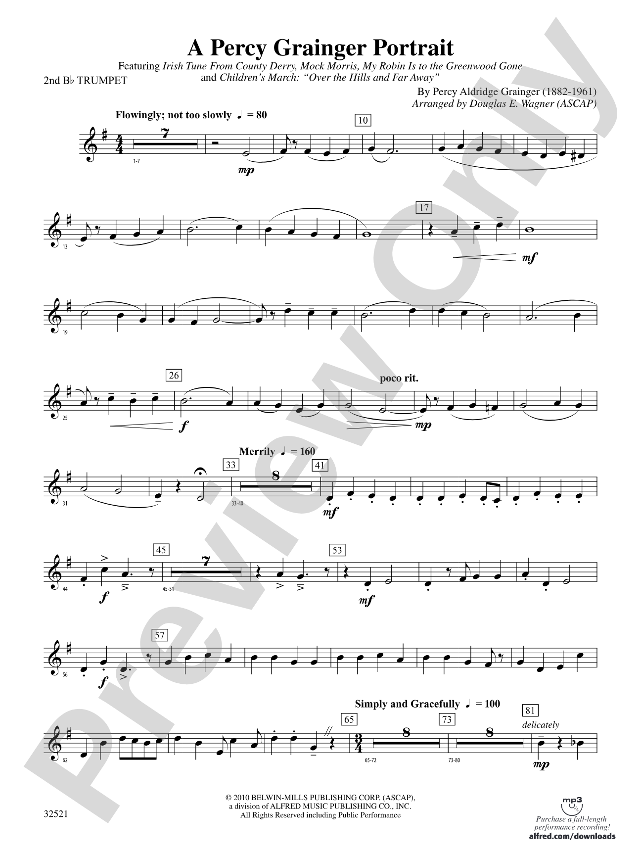 A Percy Grainger Portrait: 2nd B-flat Trumpet