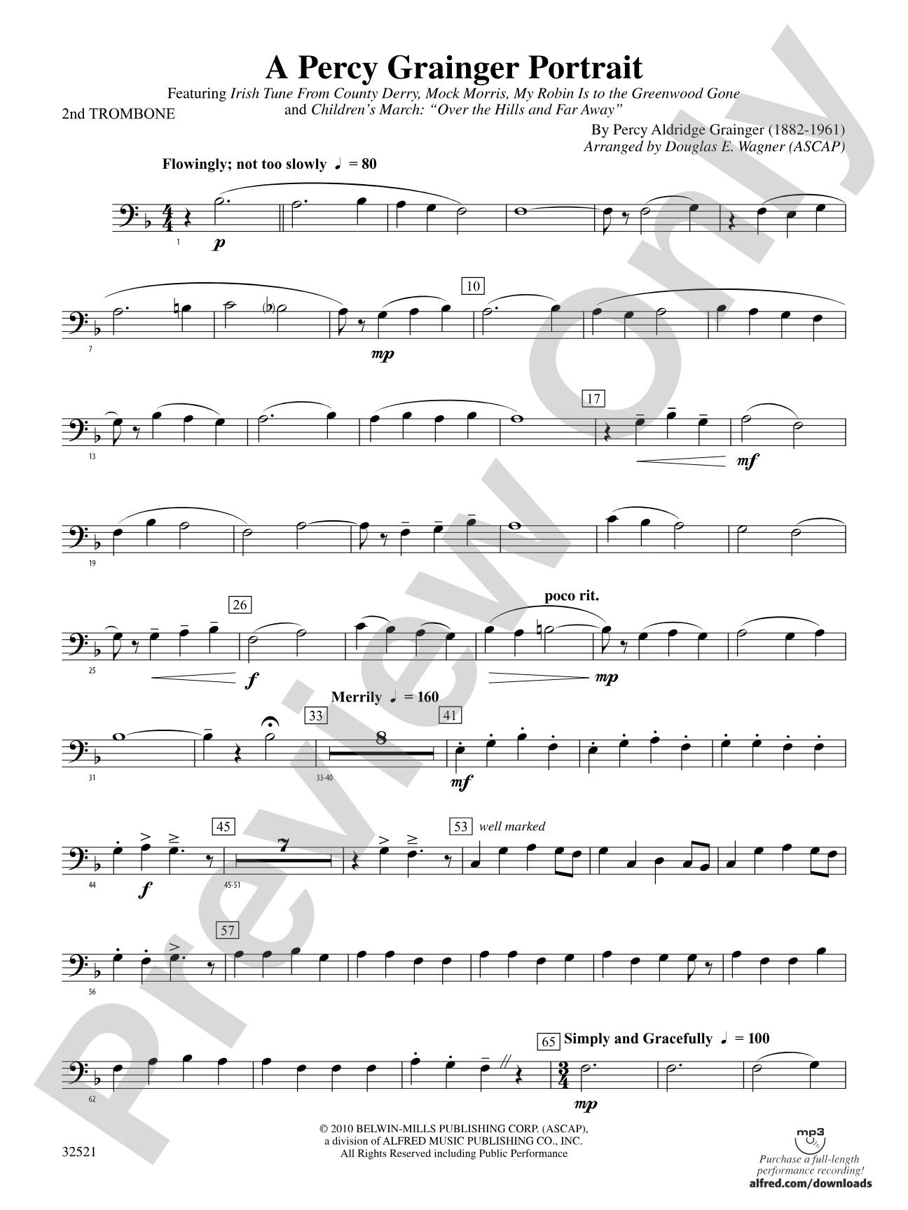 A Percy Grainger Portrait: 2nd Trombone