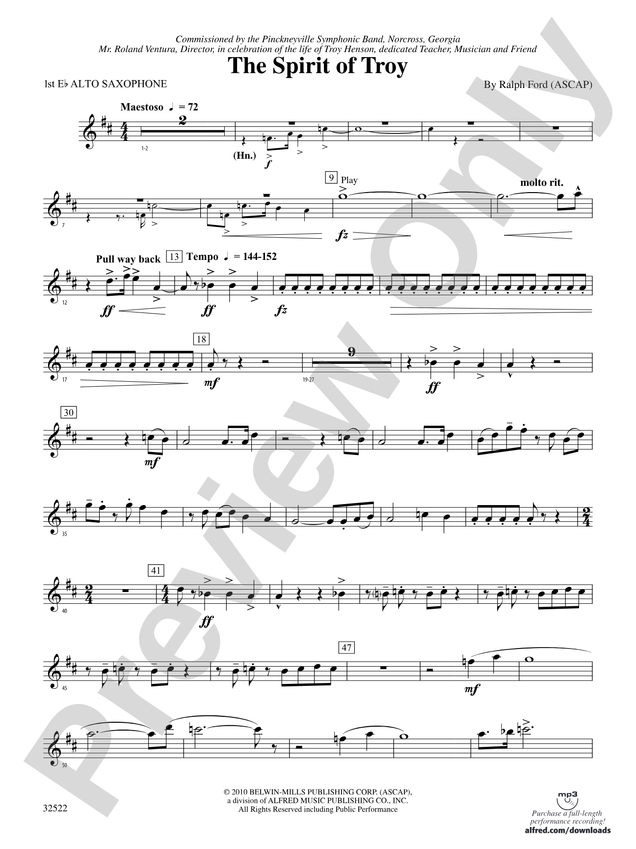 The Spirit of Troy: E-flat Alto Saxophone