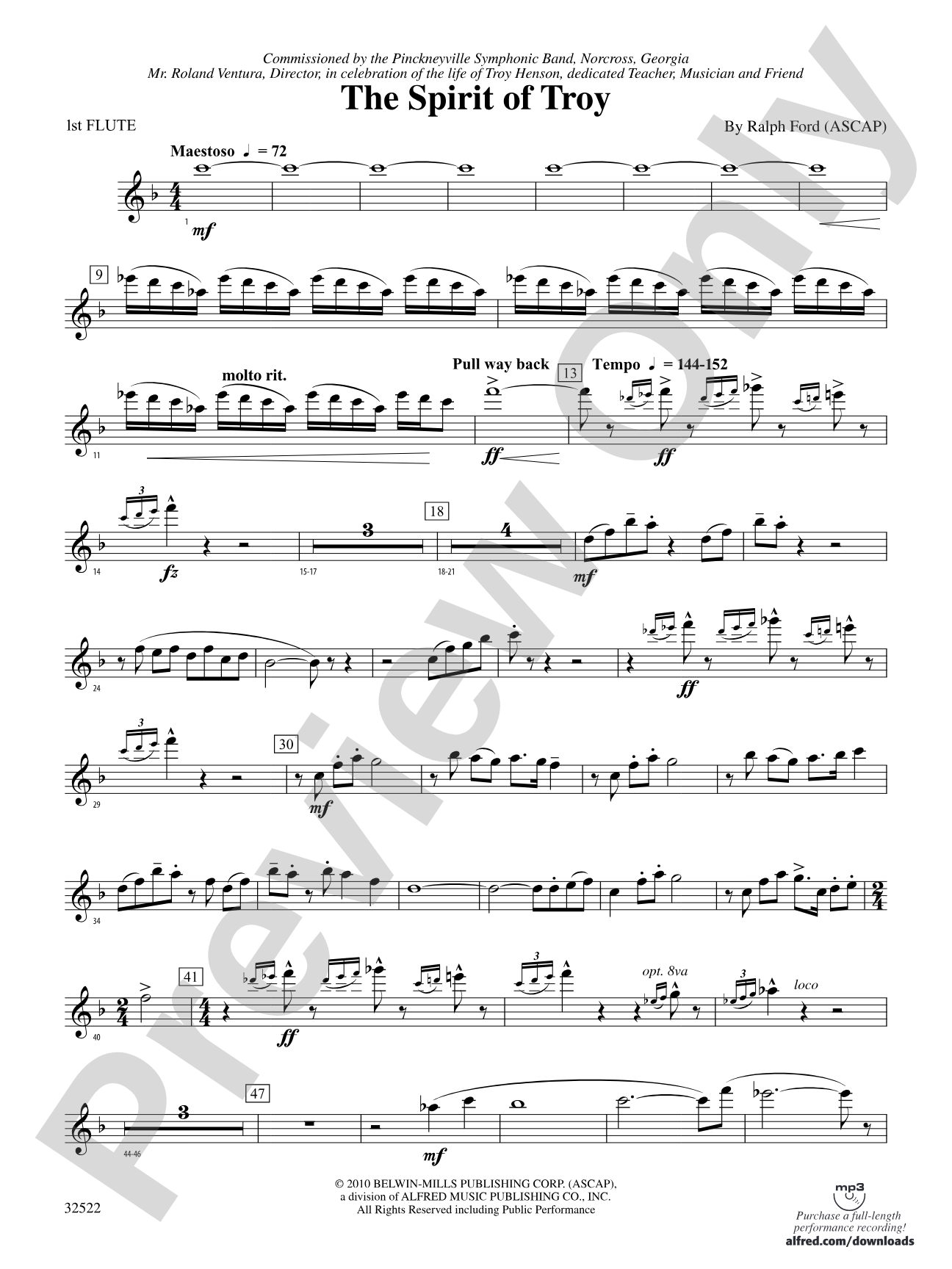 The Spirit of Troy: Flute