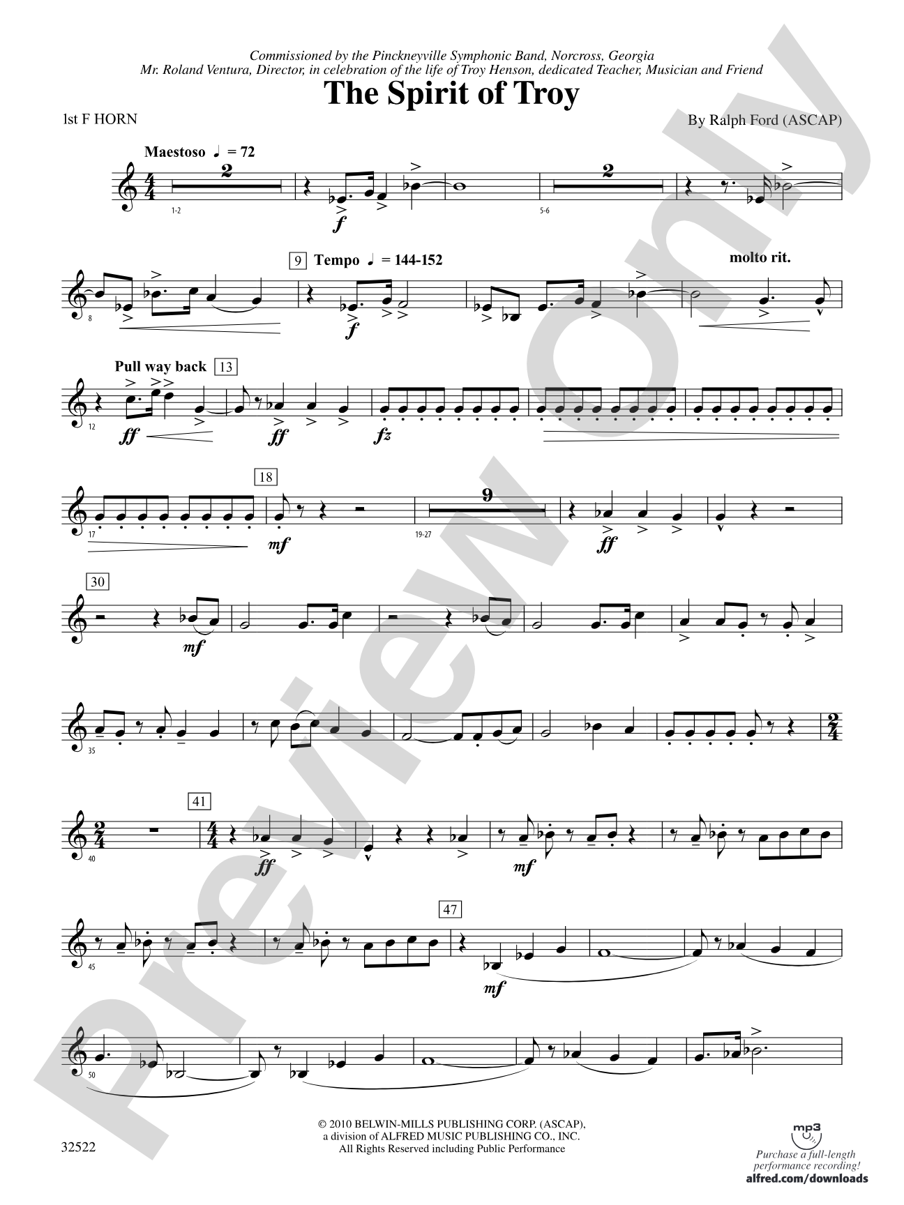 The Spirit of Troy: 1st F Horn