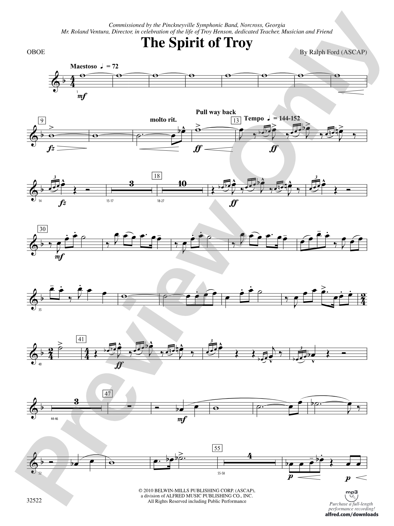 The Spirit of Troy: Oboe