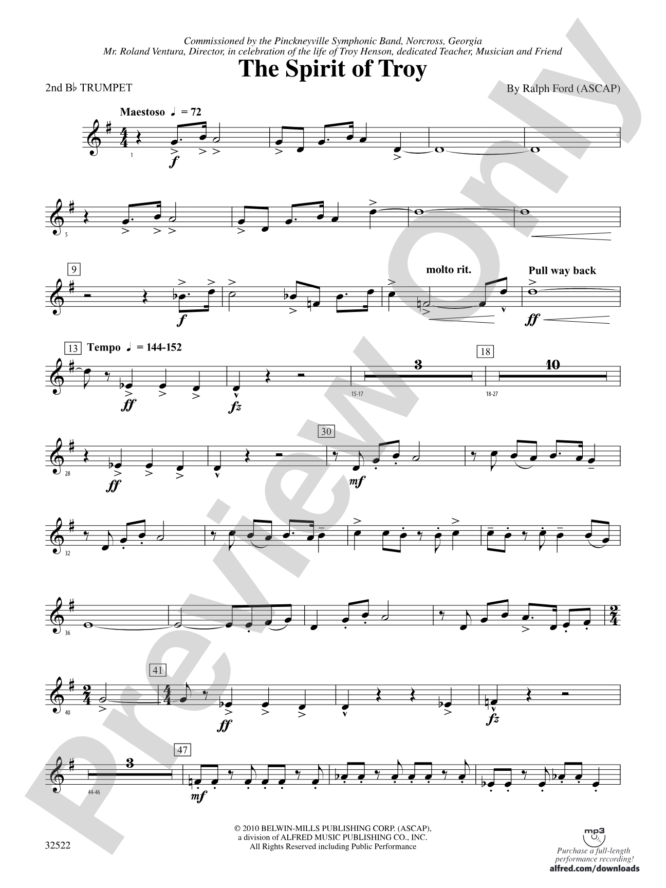 The Spirit of Troy: 2nd B-flat Trumpet