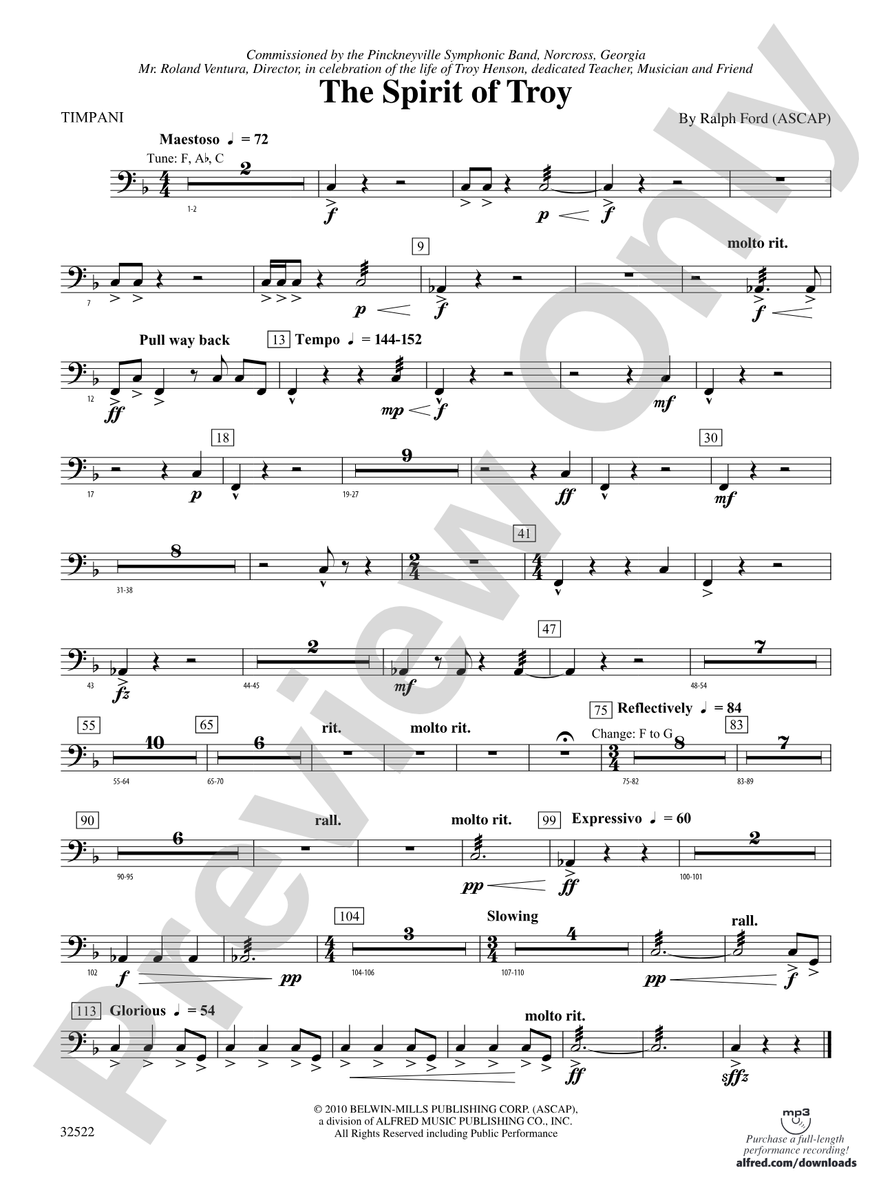 The Spirit of Troy: Timpani