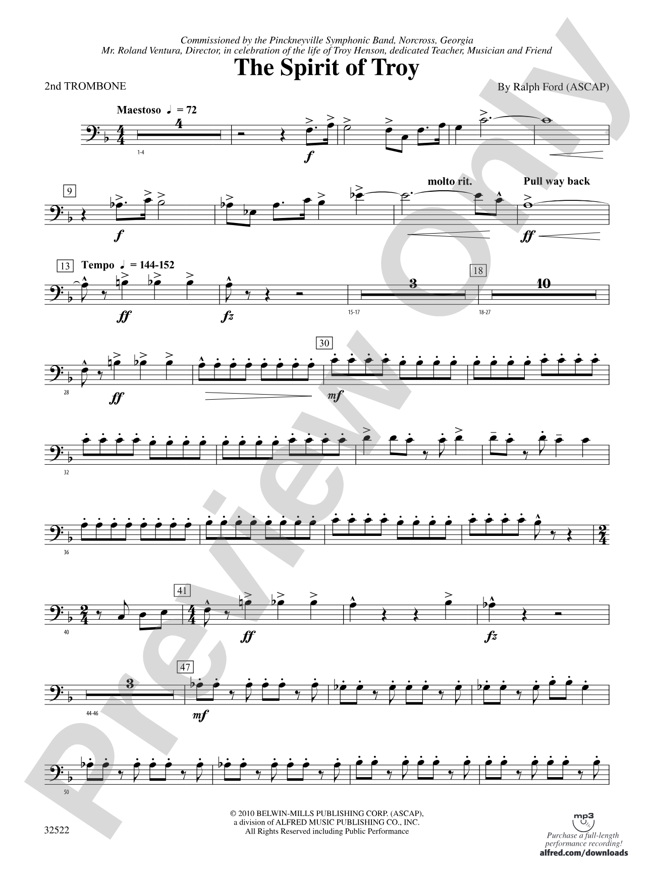The Spirit of Troy: 2nd Trombone