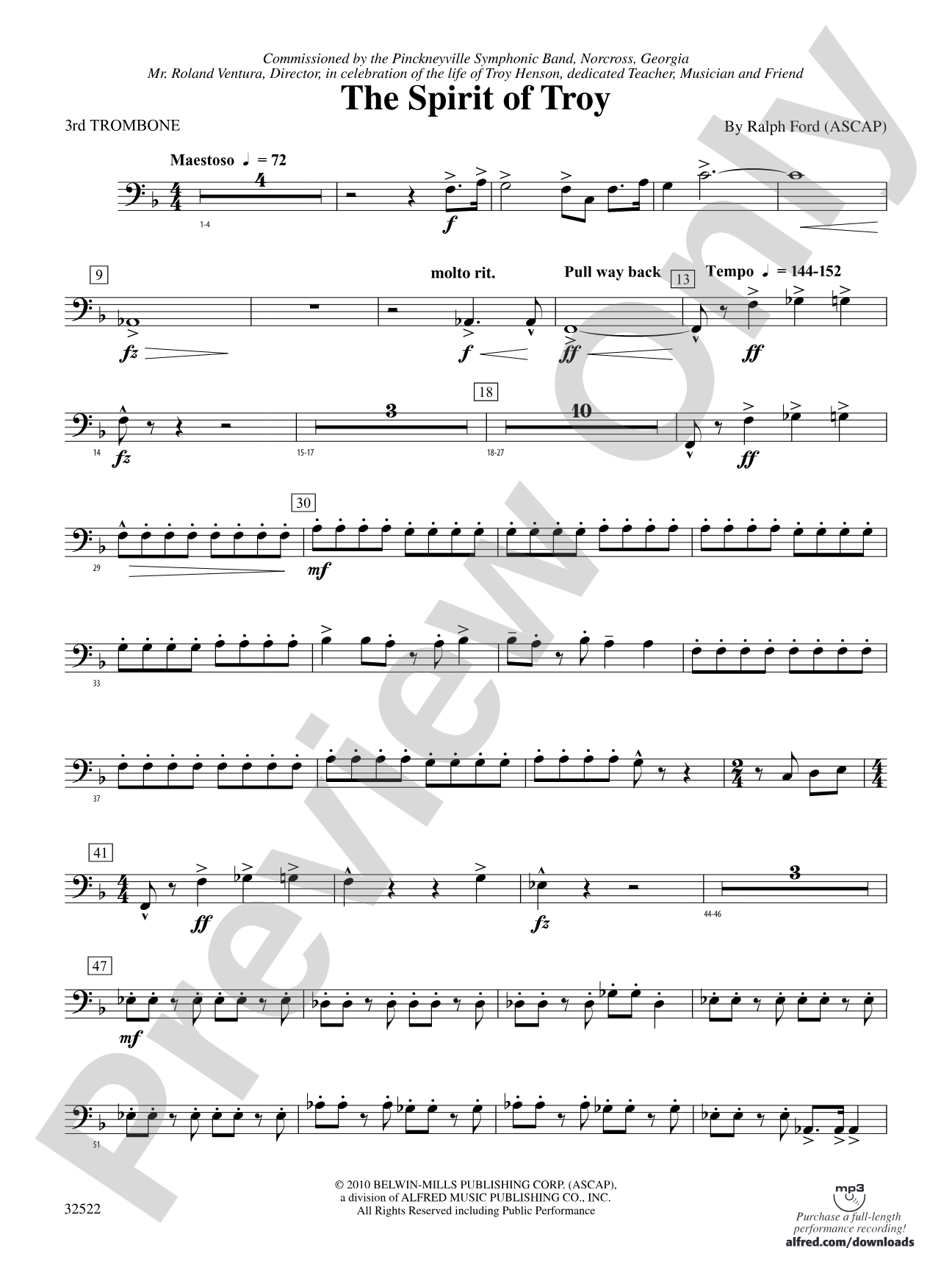 The Spirit of Troy: 3rd Trombone