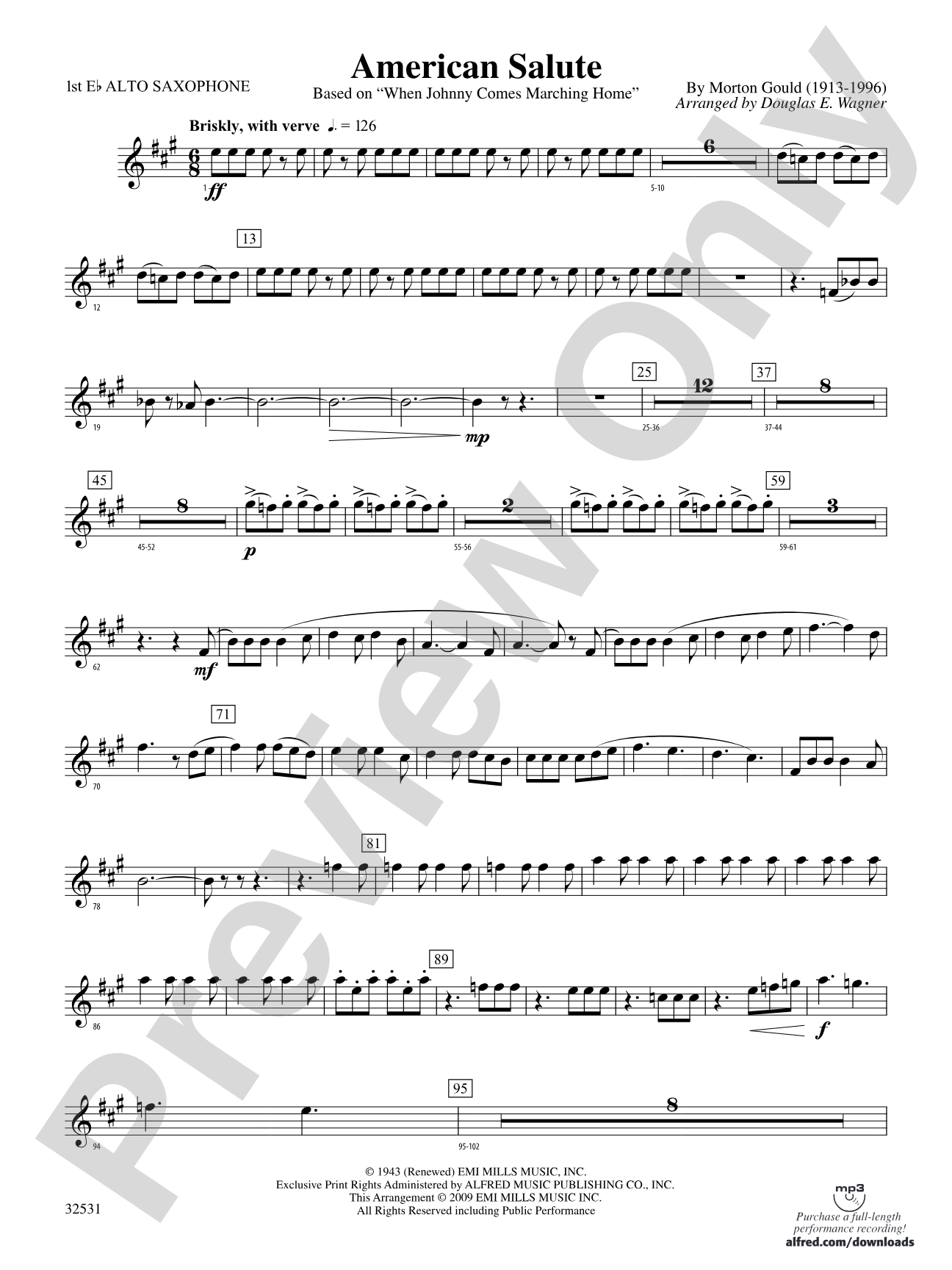 American Salute: E-flat Alto Saxophone