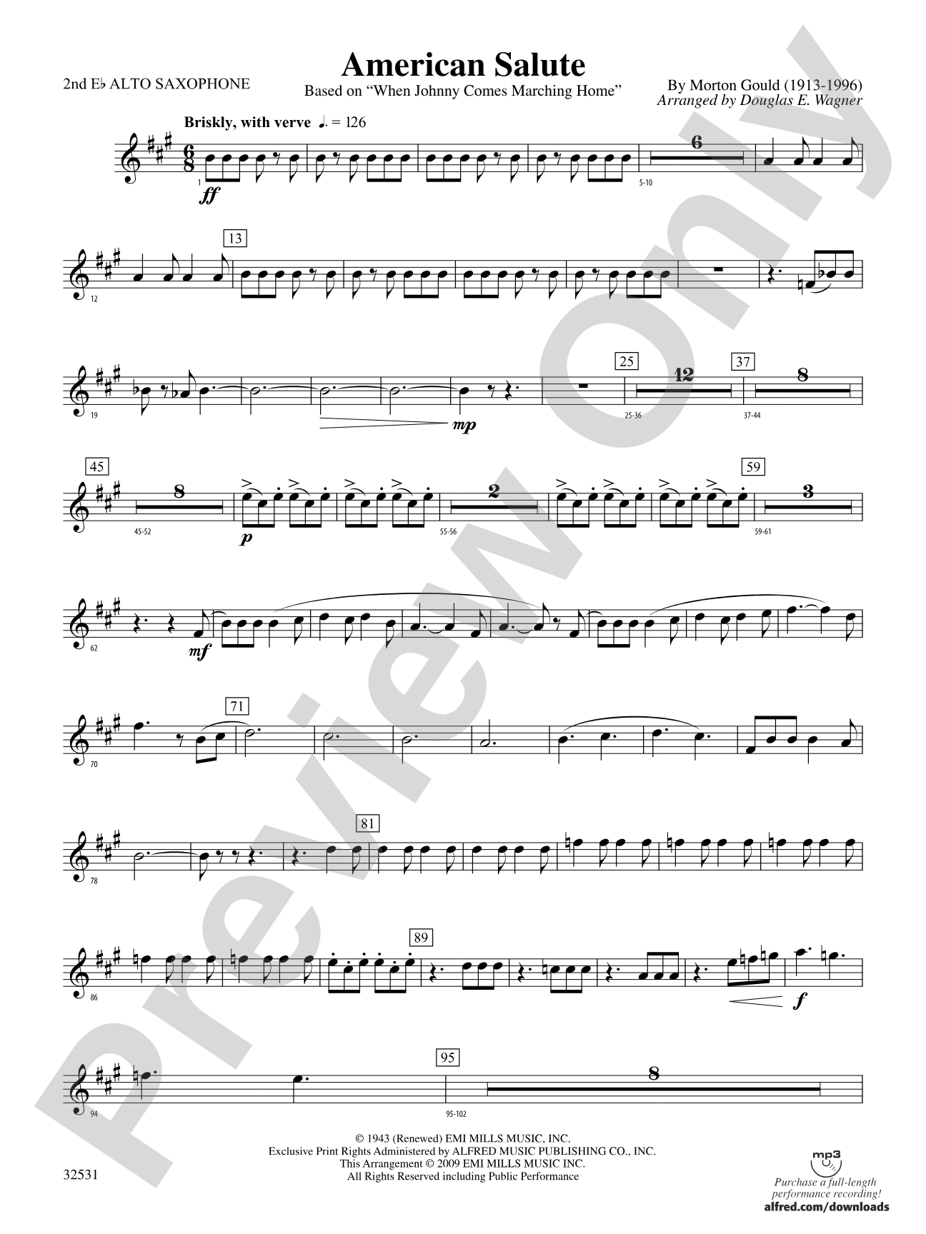 American Salute: 2nd E-flat Alto Saxophone