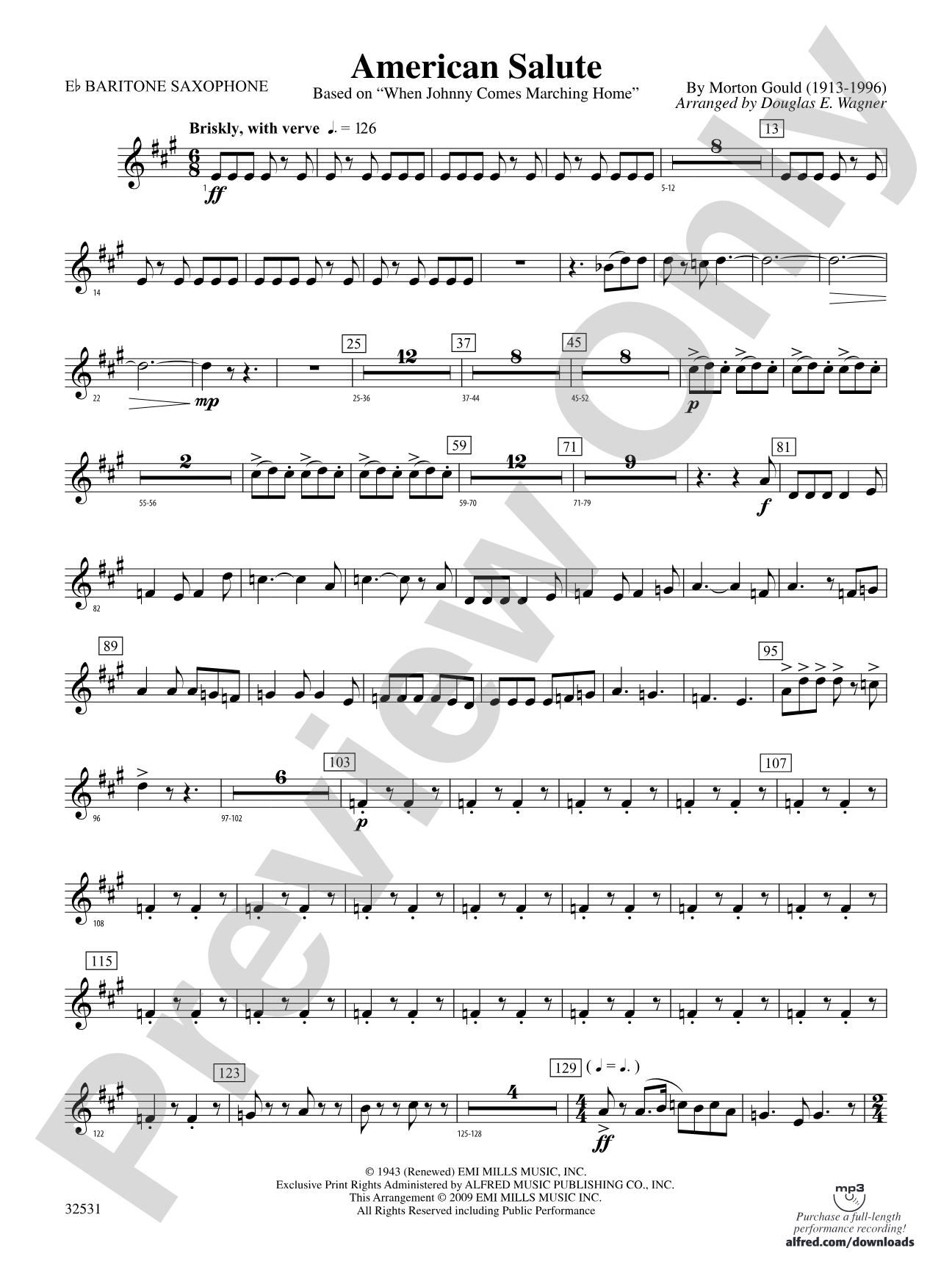 American Salute: E-flat Baritone Saxophone