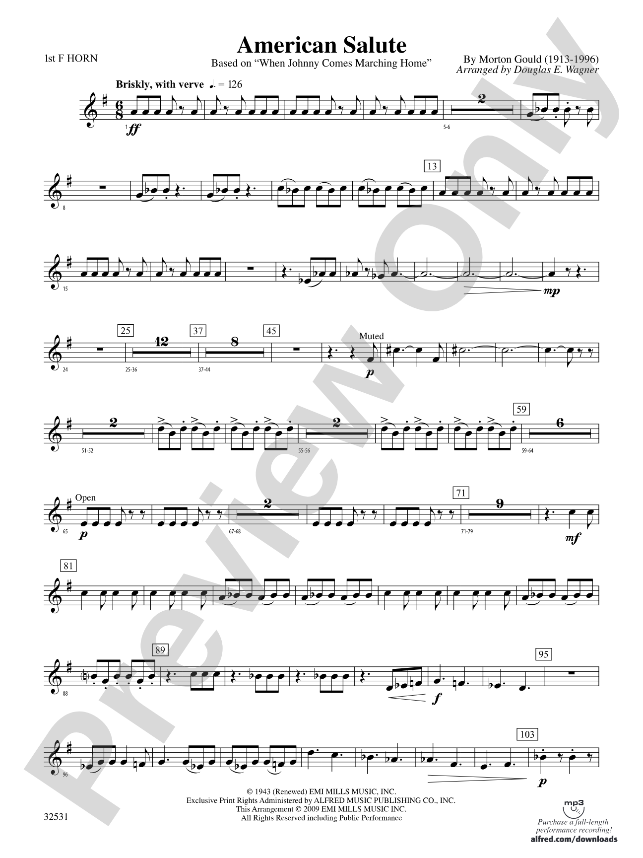 American Salute: 1st F Horn