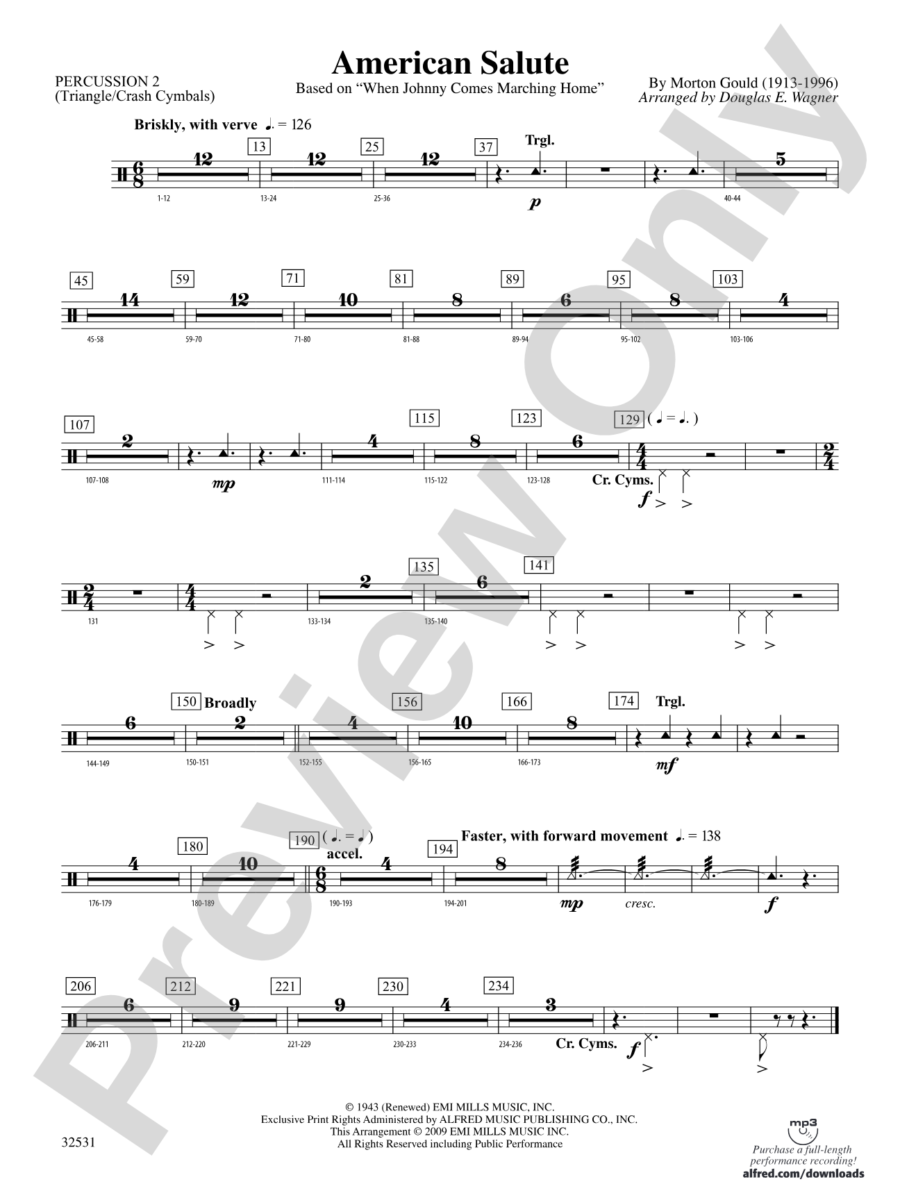 American Salute: 2nd Percussion