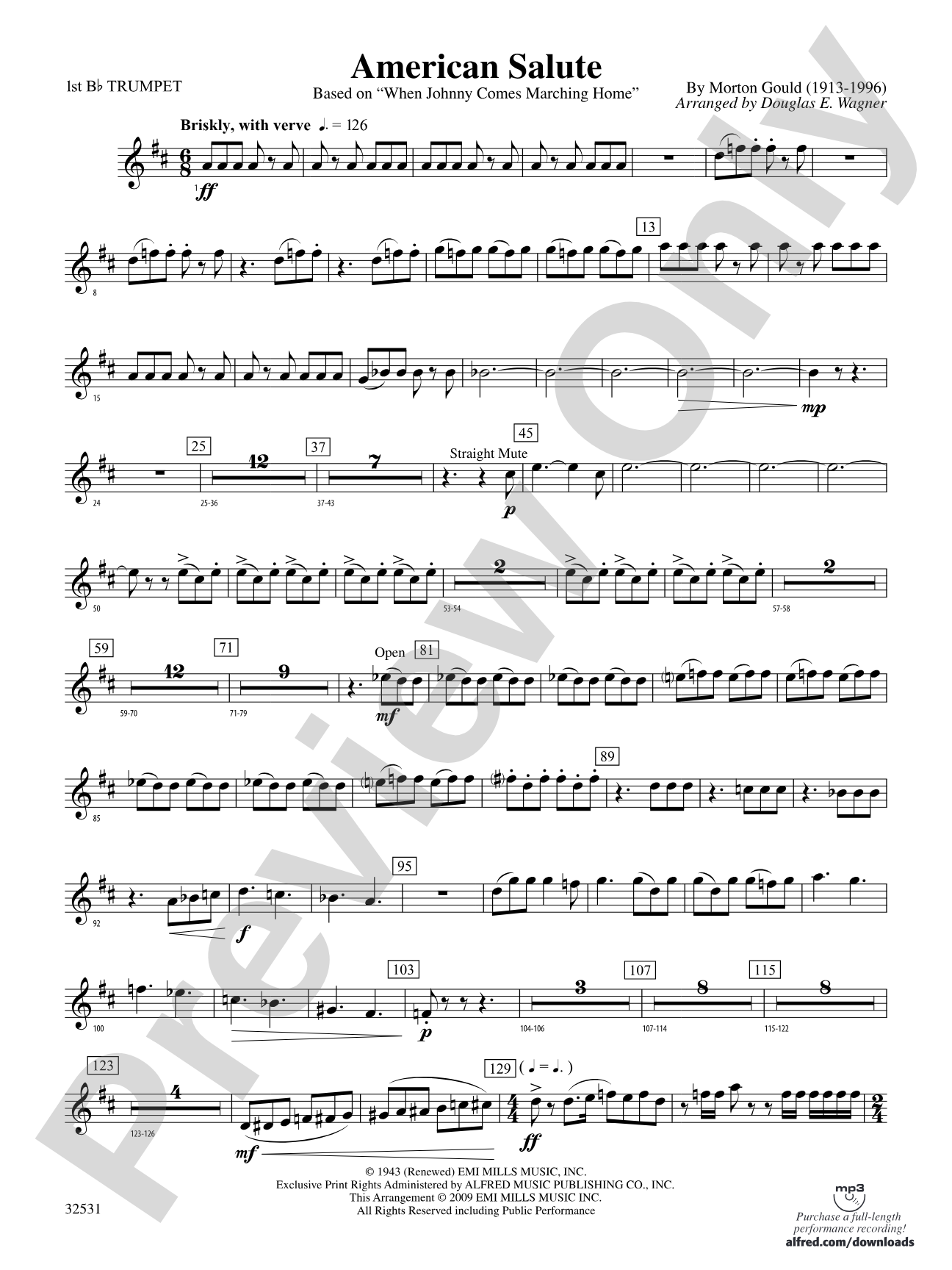 American Salute: 1st B-flat Trumpet