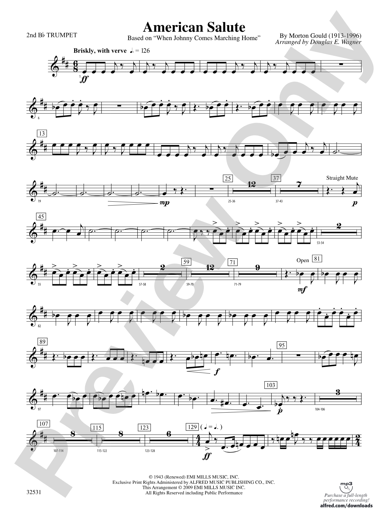 American Salute: 2nd B-flat Trumpet