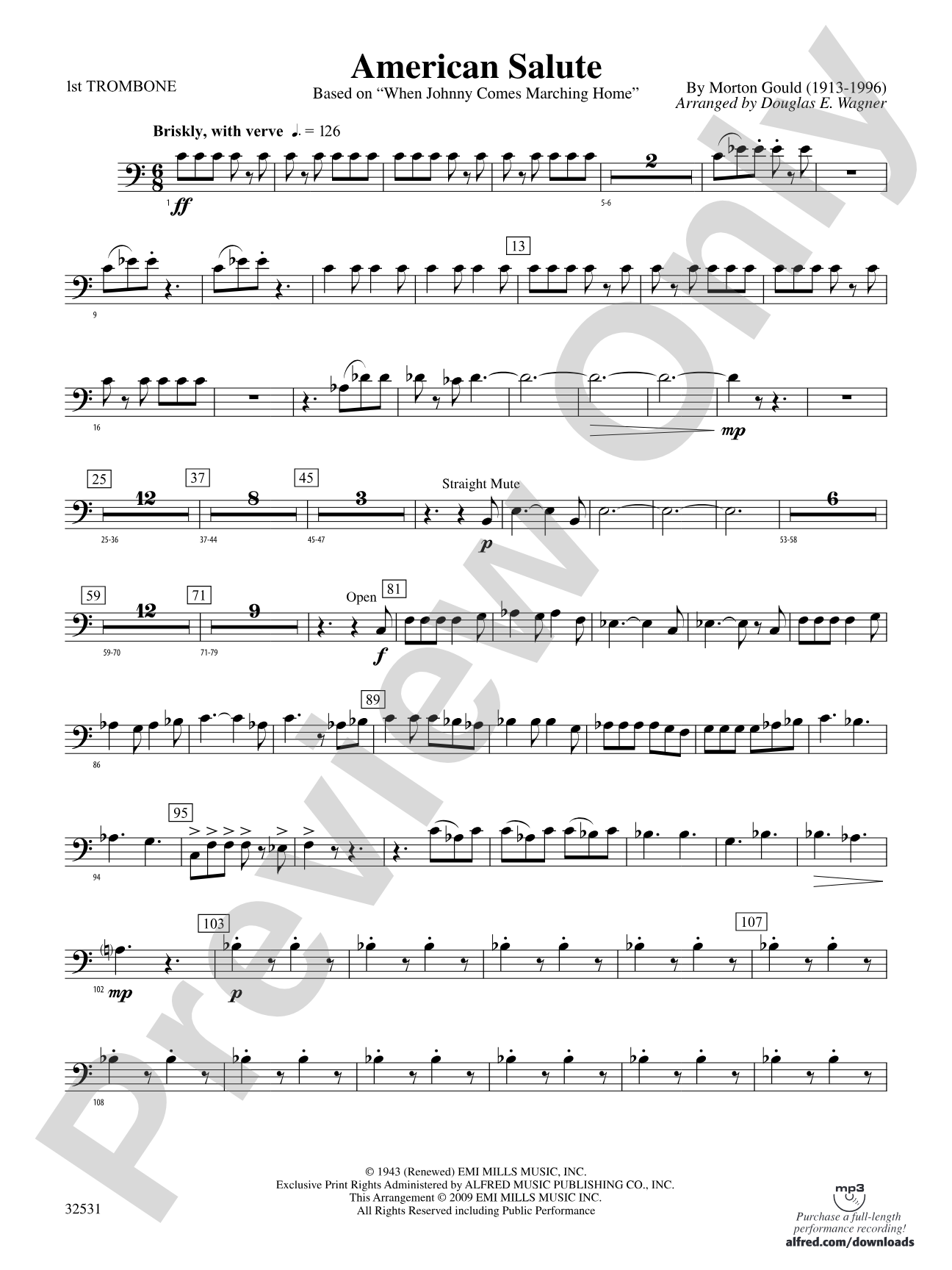 American Salute: 1st Trombone
