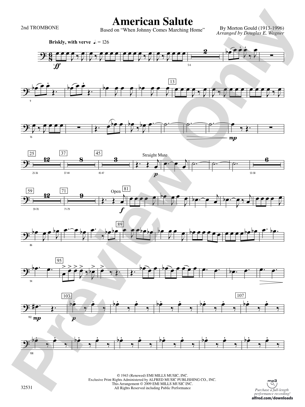 American Salute: 2nd Trombone