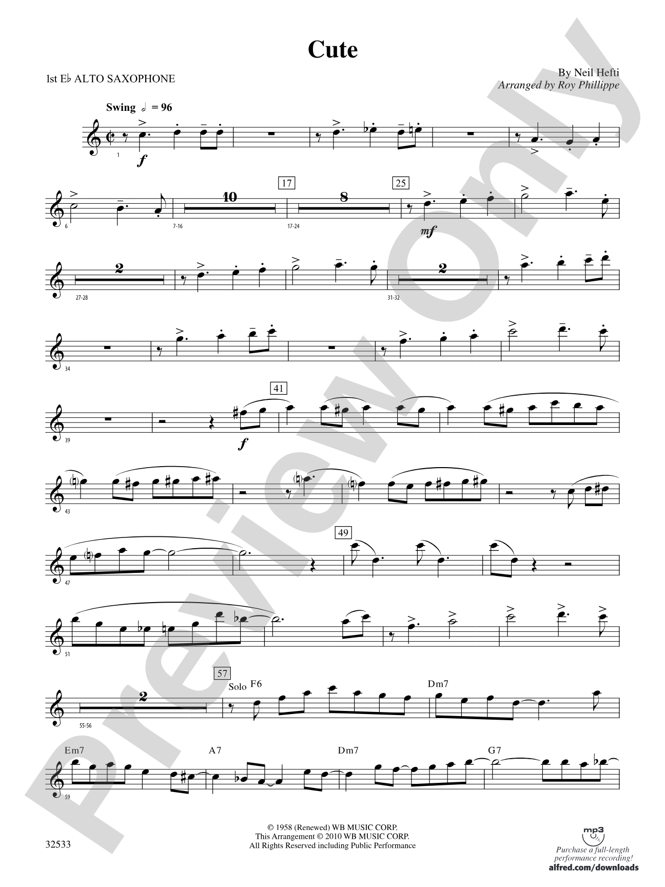 Cute: E-flat Alto Saxophone
