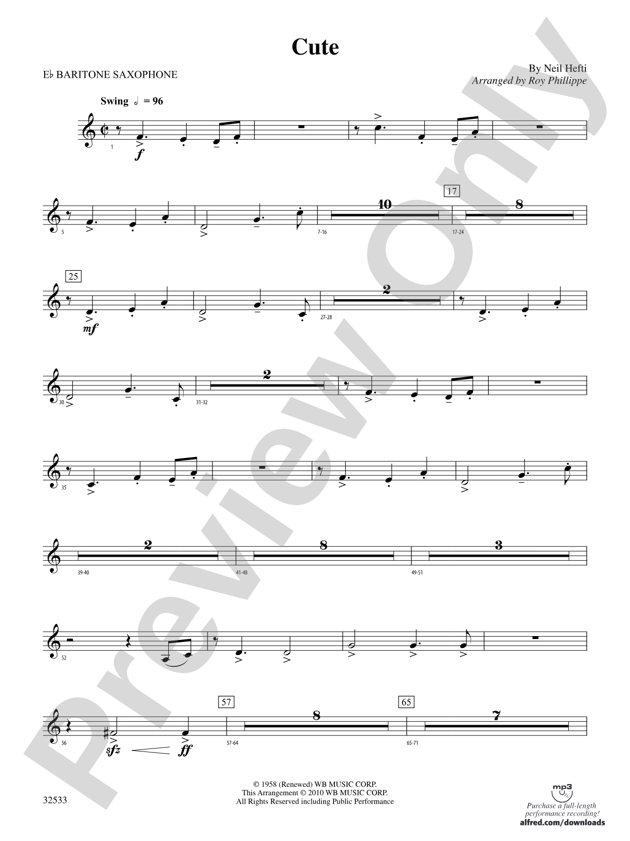Cute: E-flat Baritone Saxophone