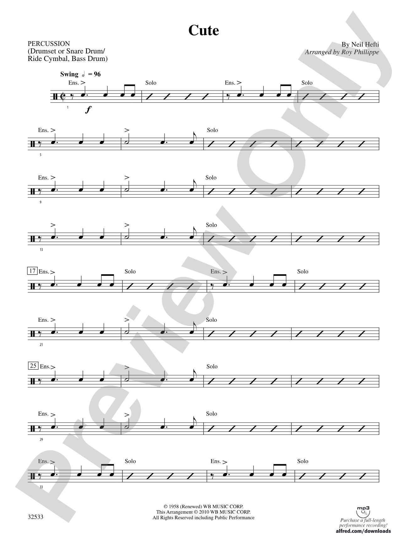 Cute: 1st Percussion