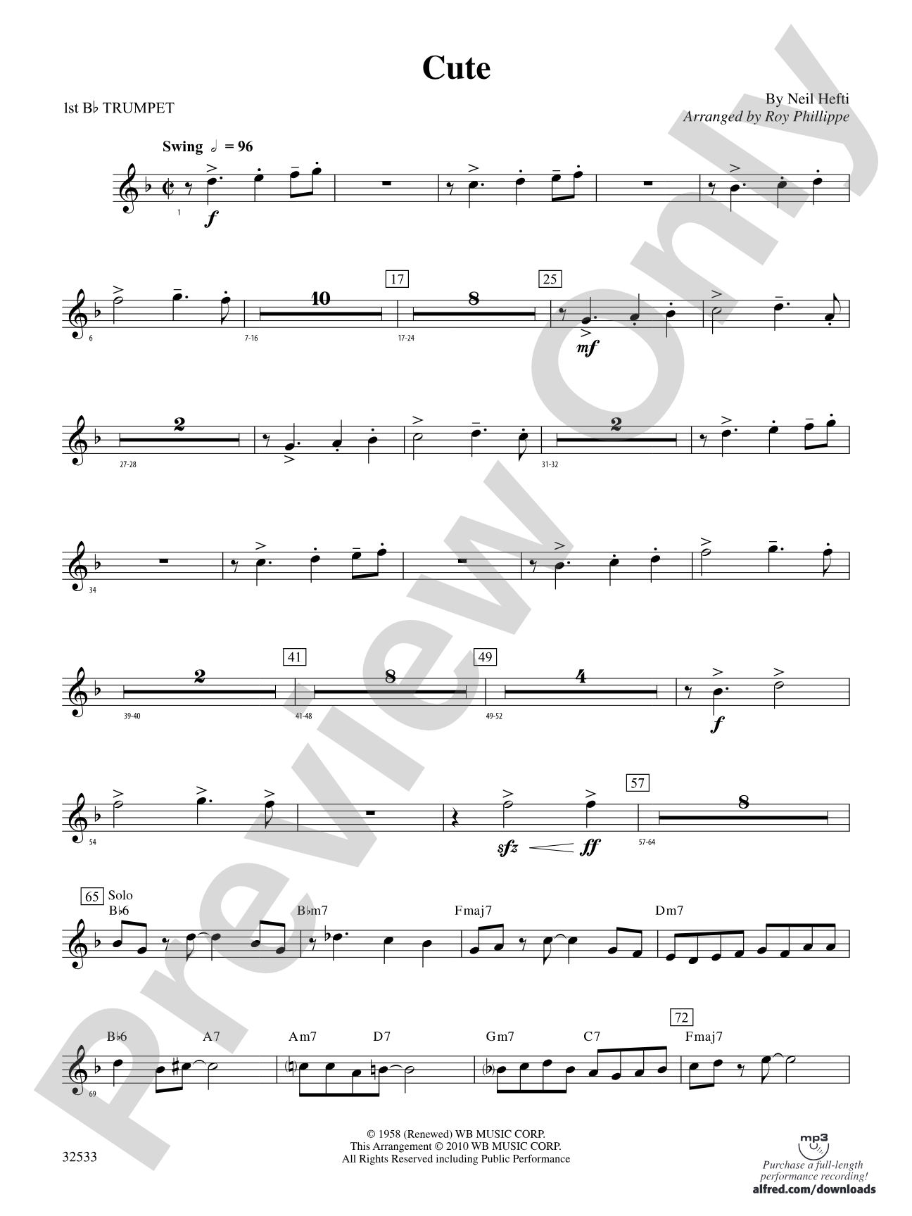 Cute: 1st B-flat Trumpet