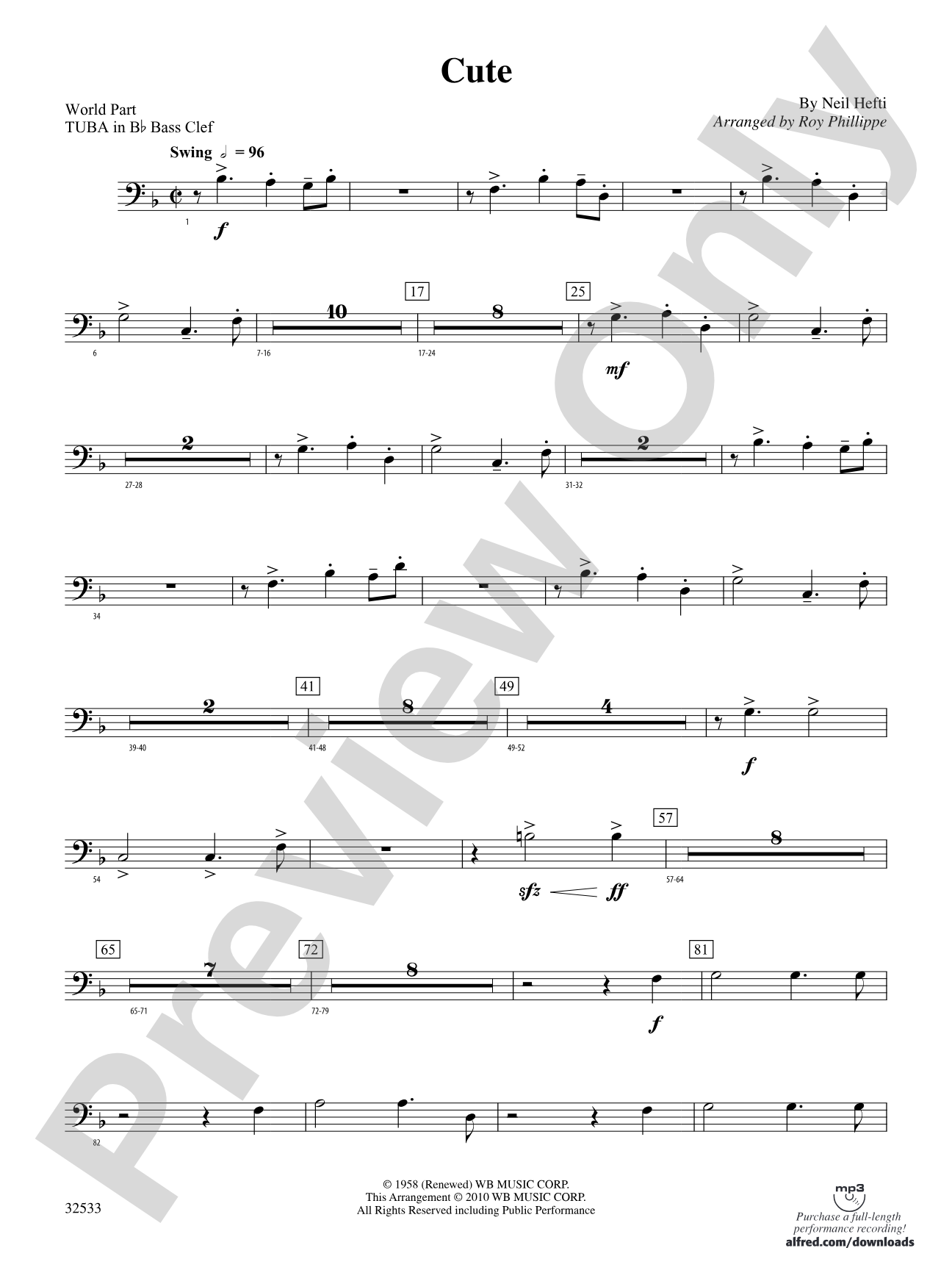 Cute: (wp) B-flat Tuba B.C.