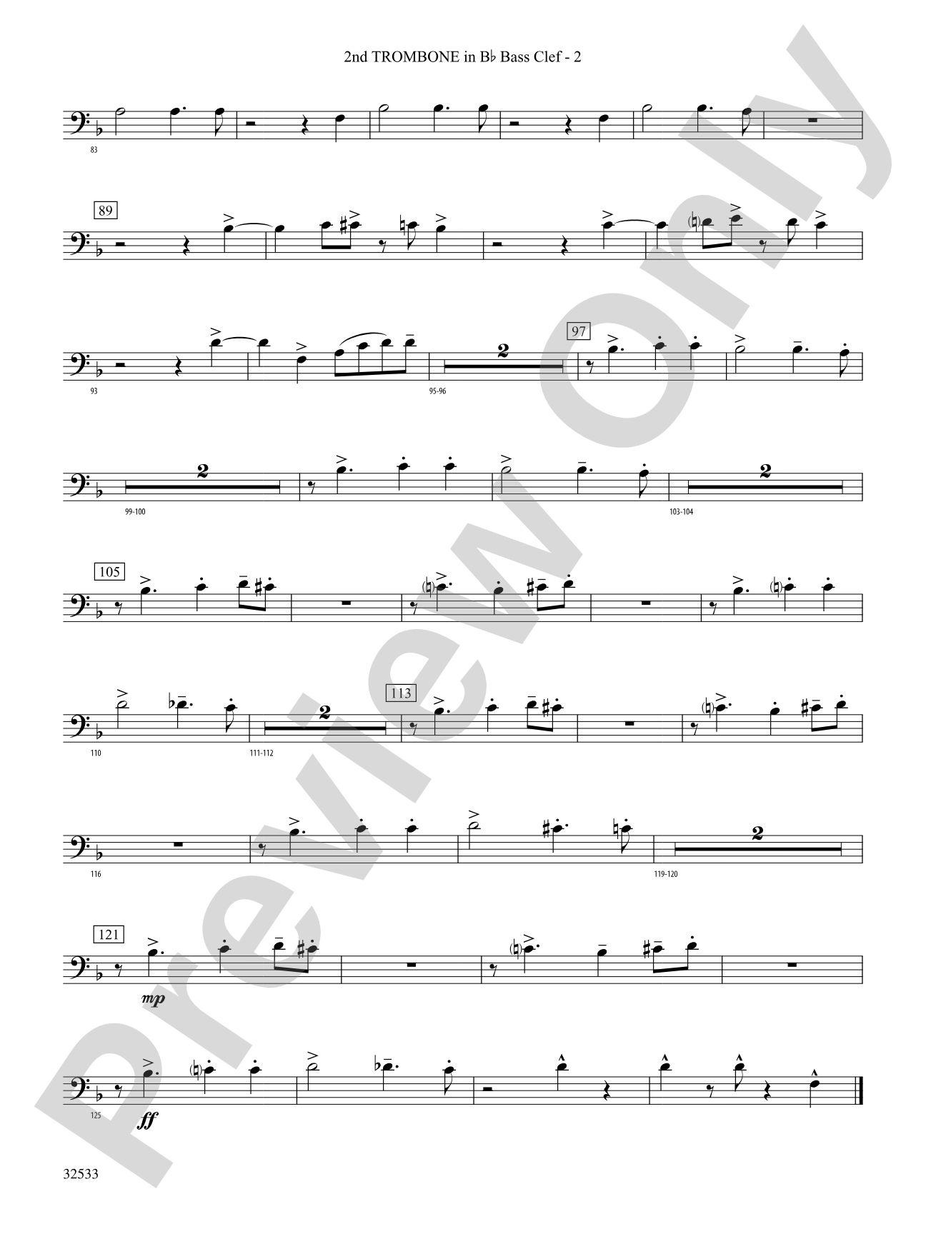Cute: (wp) 2nd B-flat Trombone B.C.