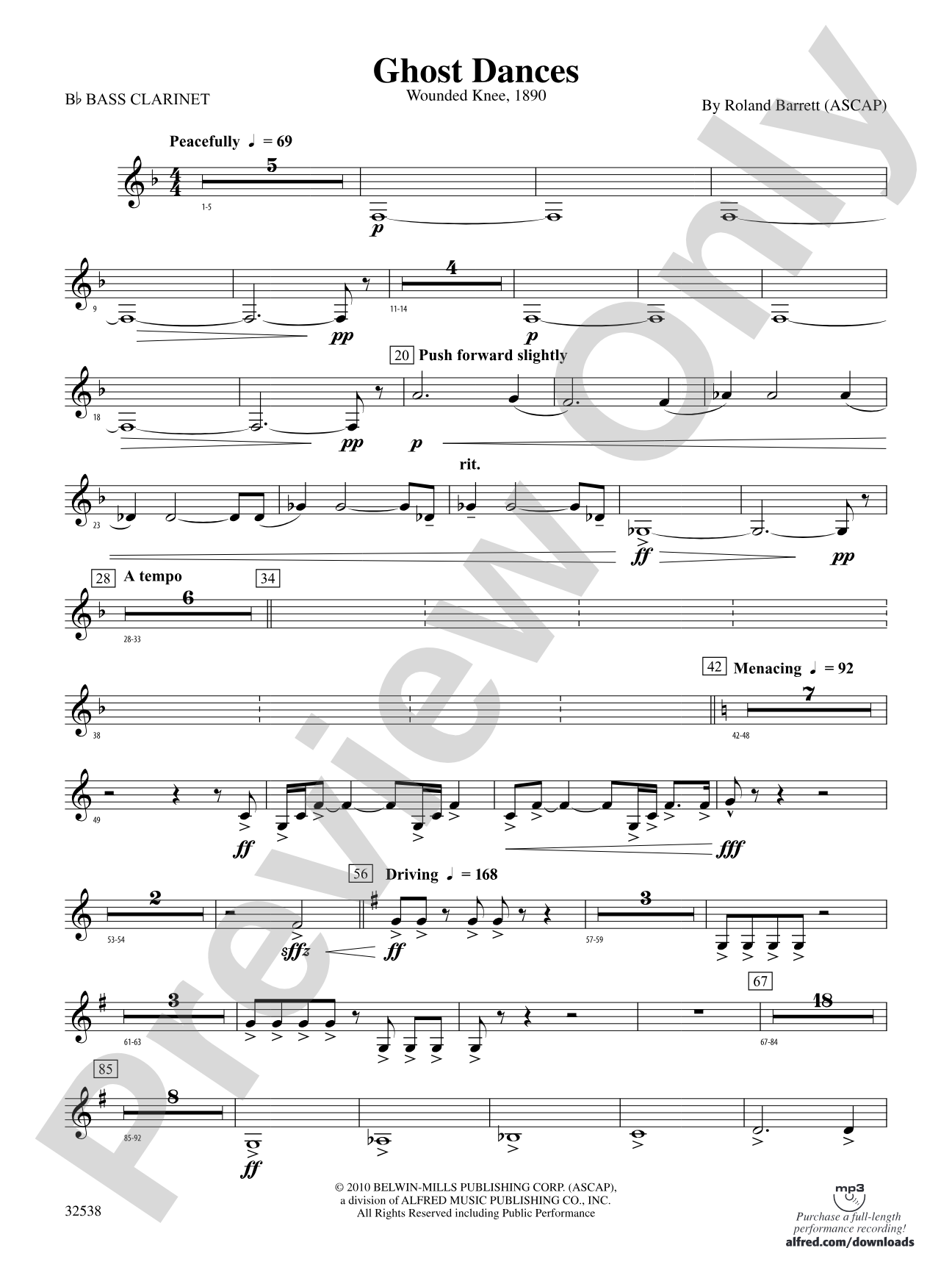 Ghost Dances: B-flat Bass Clarinet
