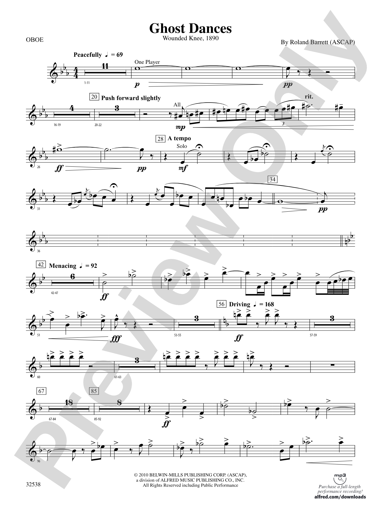 Ghost Dances: Oboe