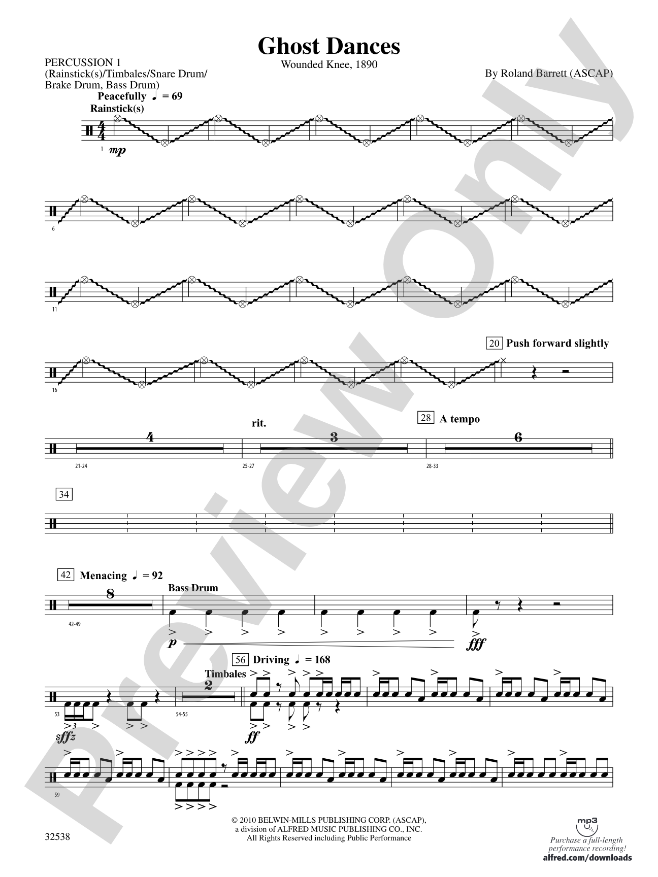 Ghost Dances: 1st Percussion