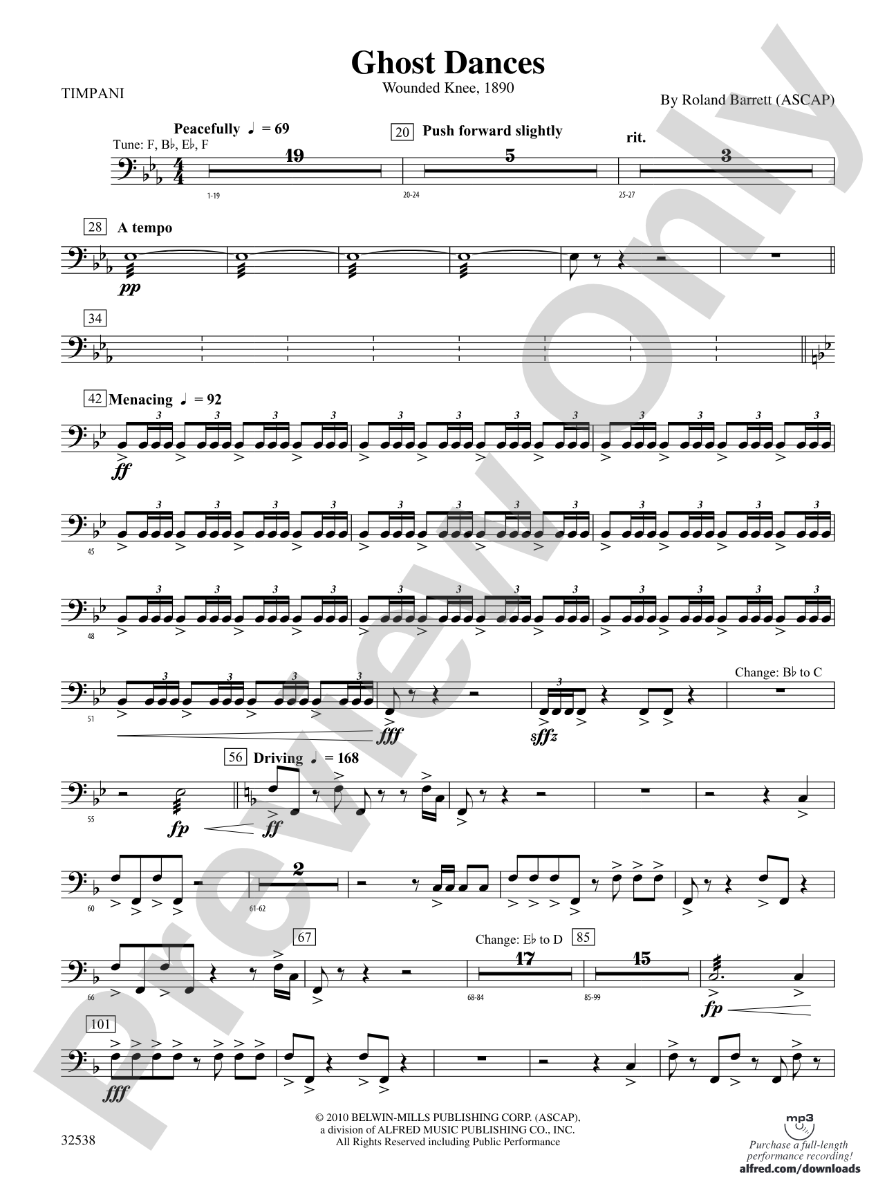 Ghost Dances: Timpani