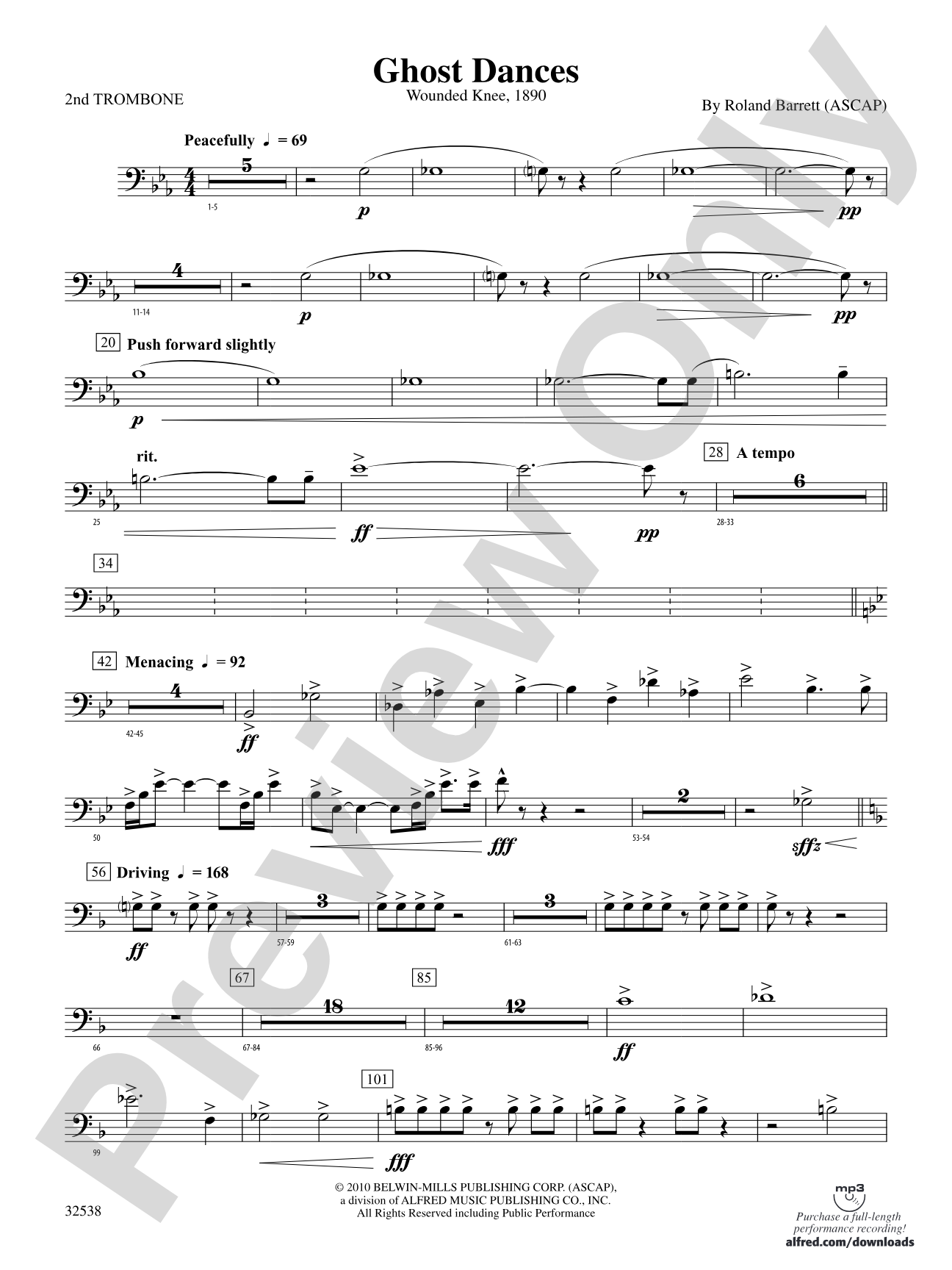 Ghost Dances: 2nd Trombone