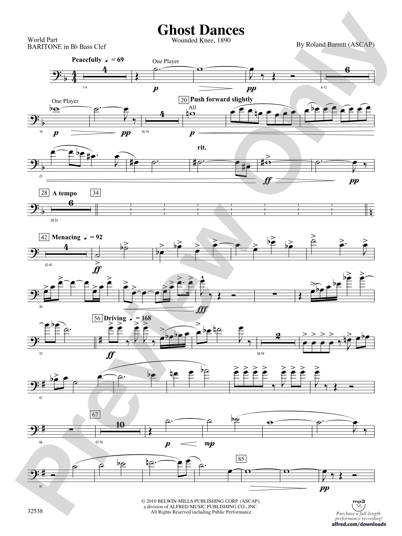 Ghost Dances: (wp) B-flat Baritone B.C.