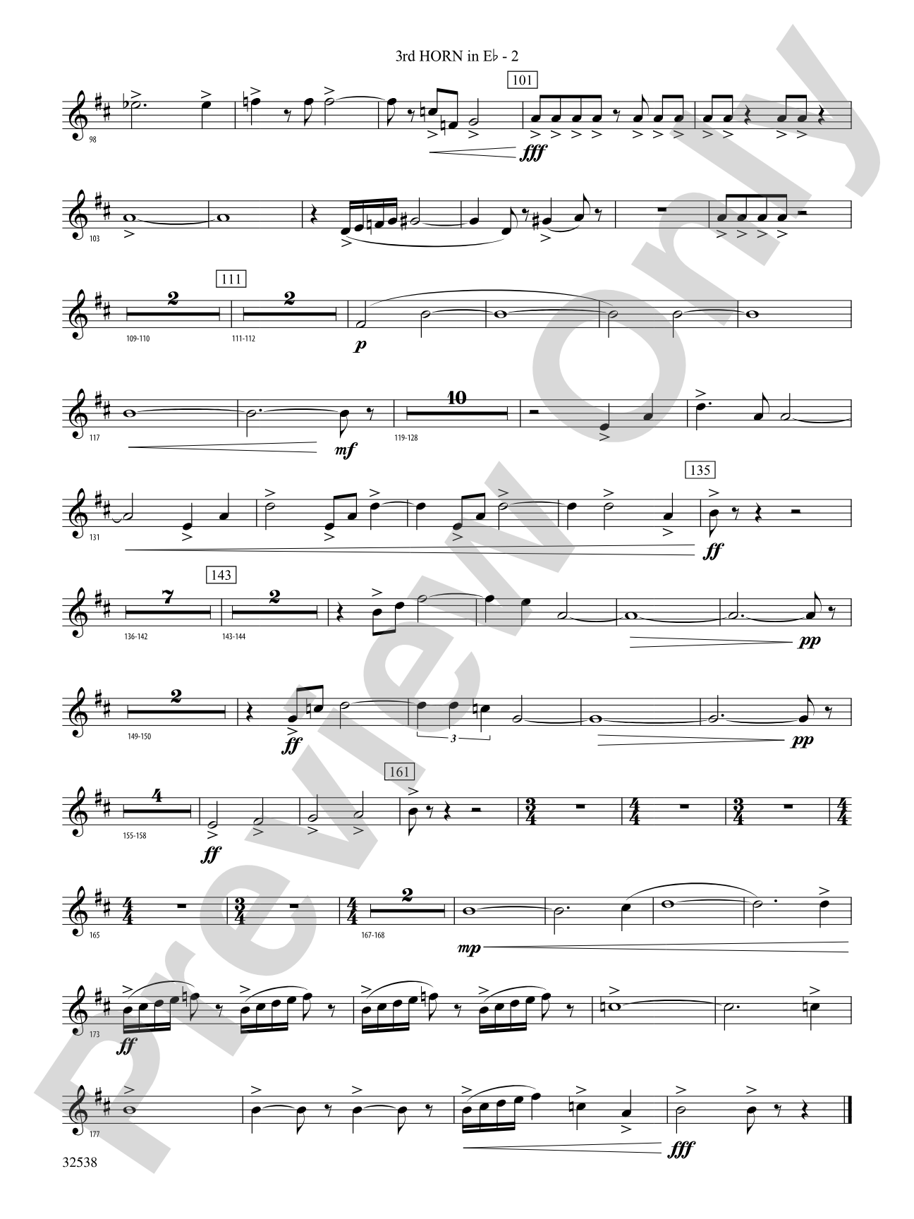 Ghost Dances: (wp) 3rd Horn in E-flat