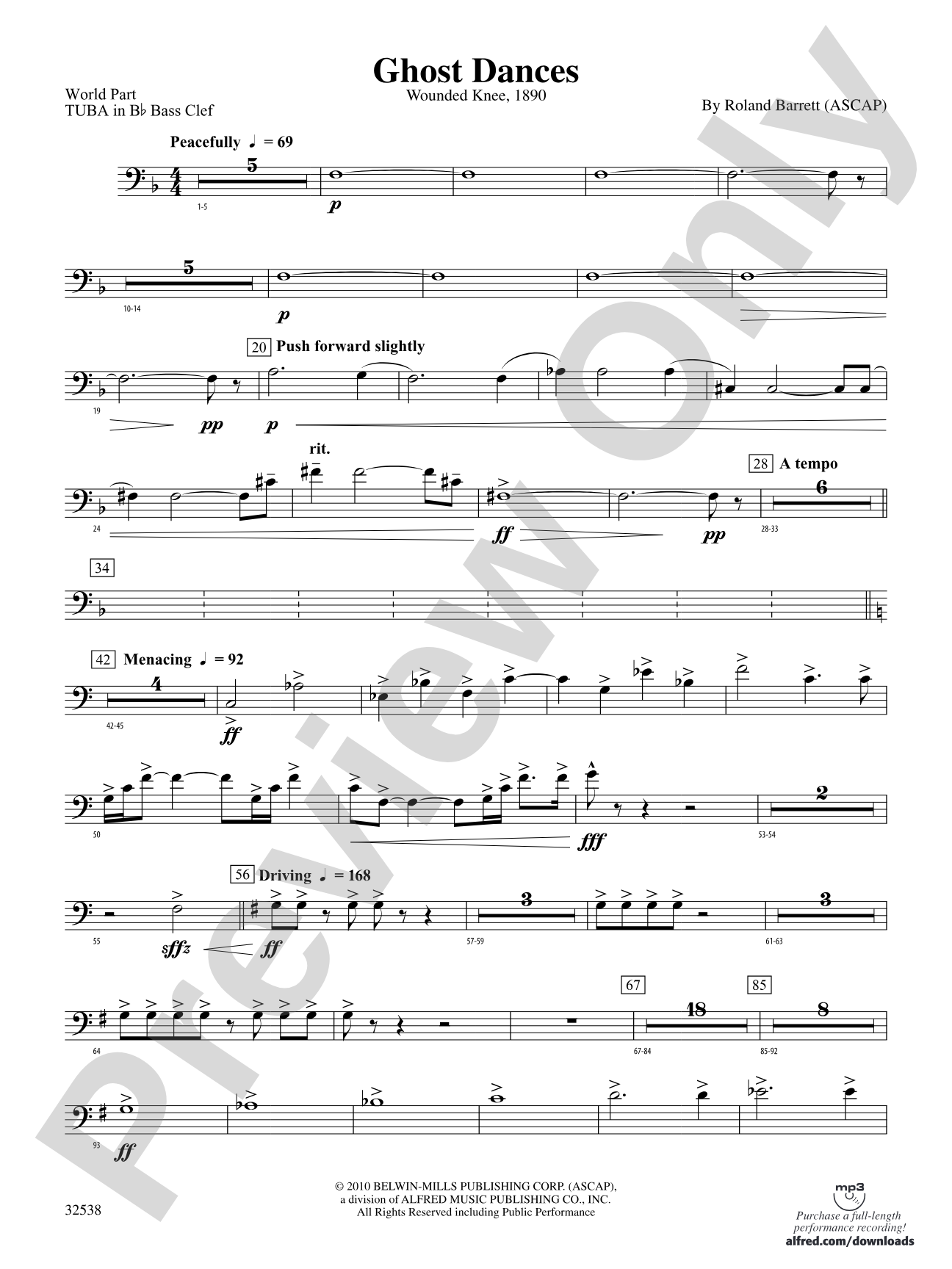 Ghost Dances: (wp) B-flat Tuba B.C.
